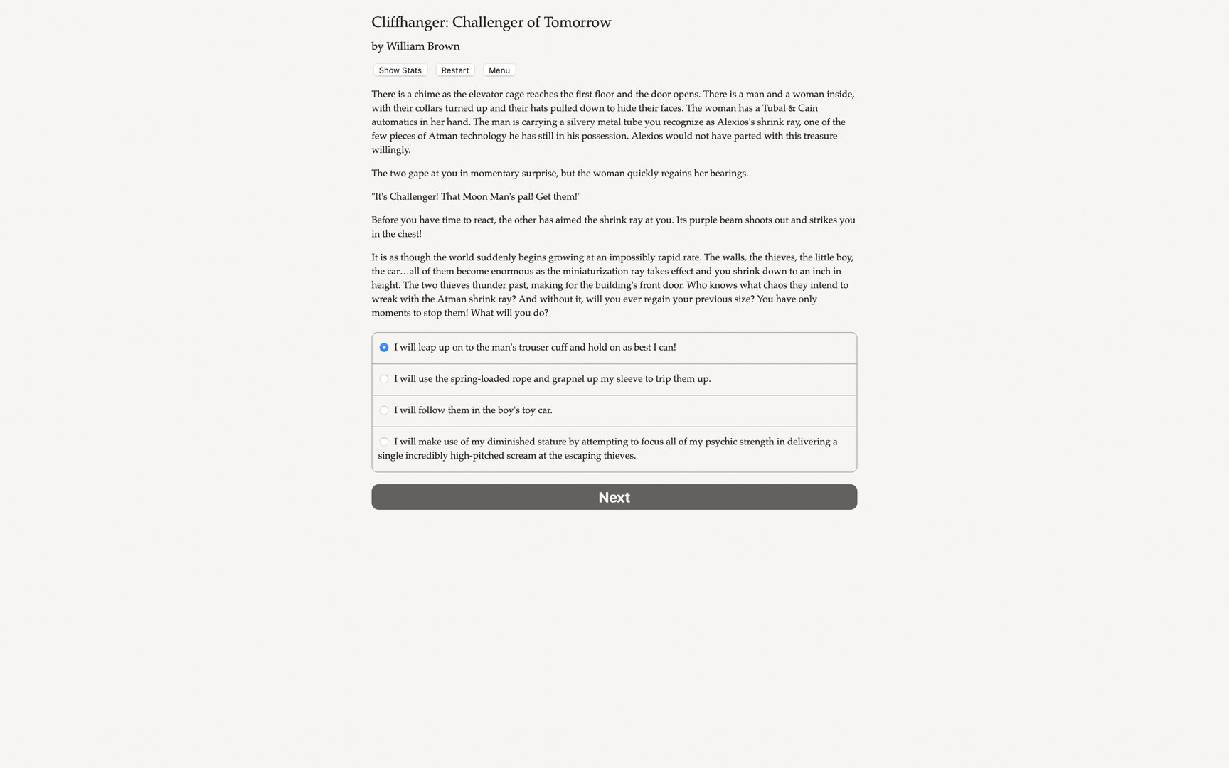 Cliffhanger: Challenger of Tomorrow screenshot 1