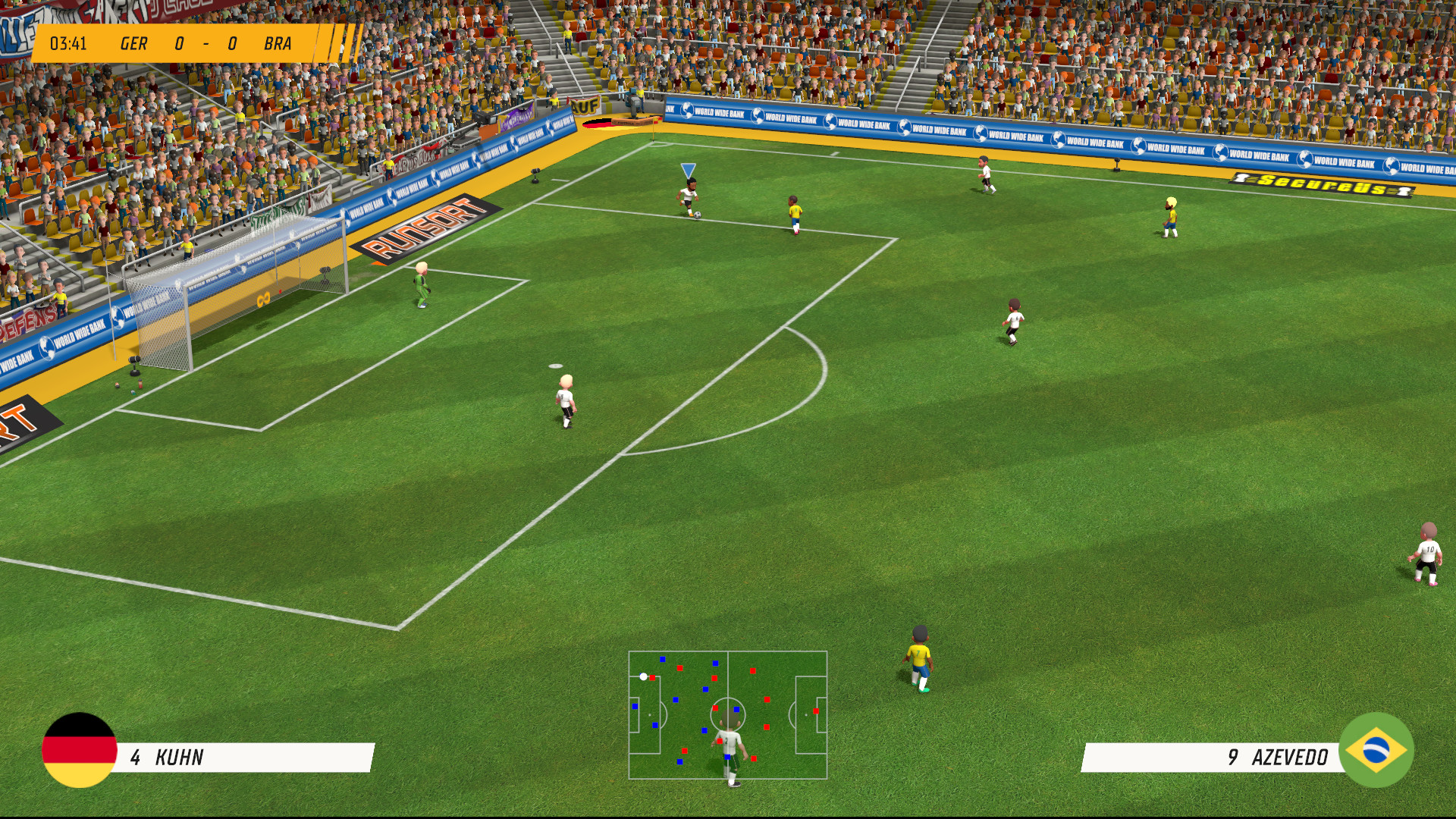 Super Soccer Blast: America vs Europe screenshot 1