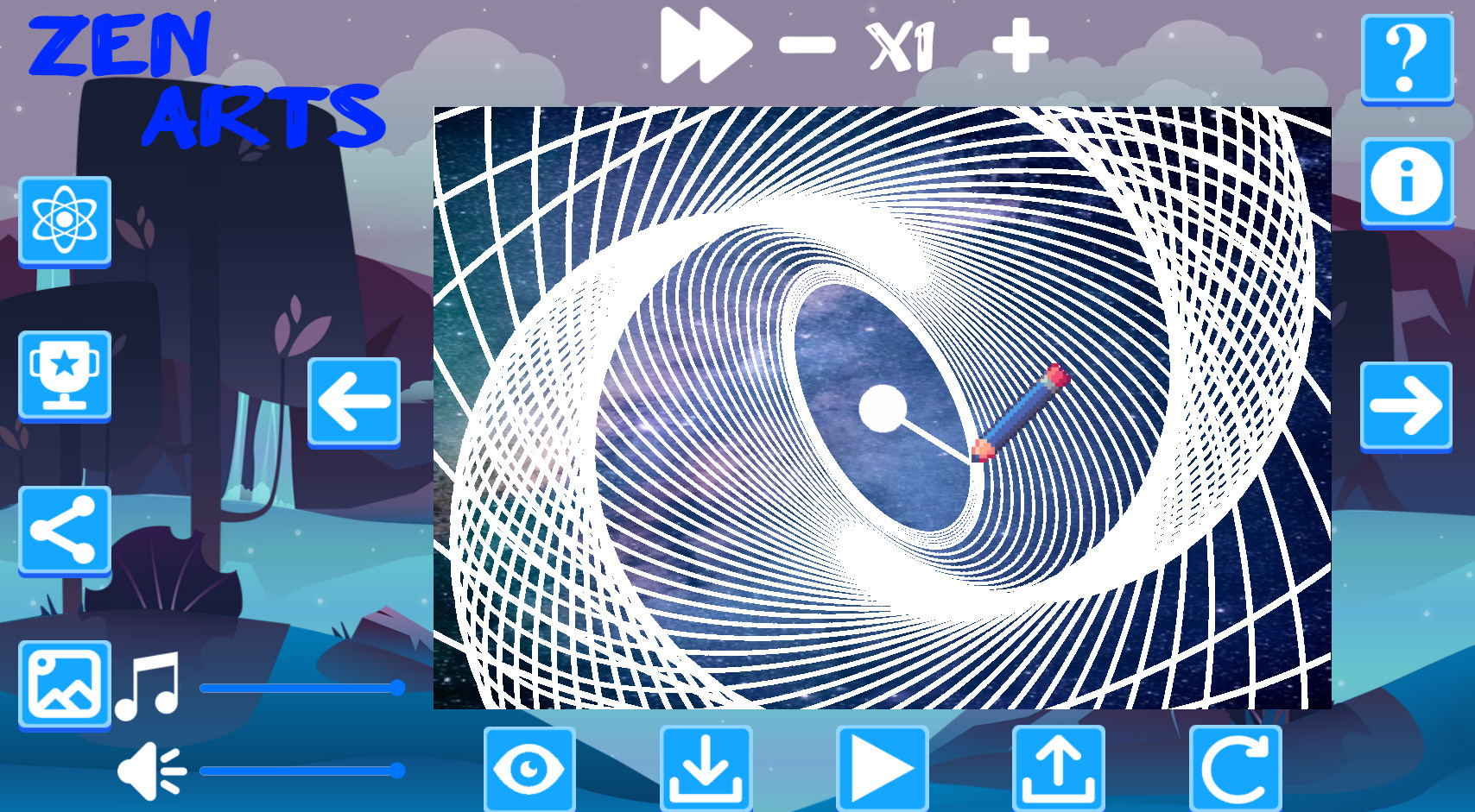 Zen Arts: Relaxing Pendulum Paint Simulator screenshot 1