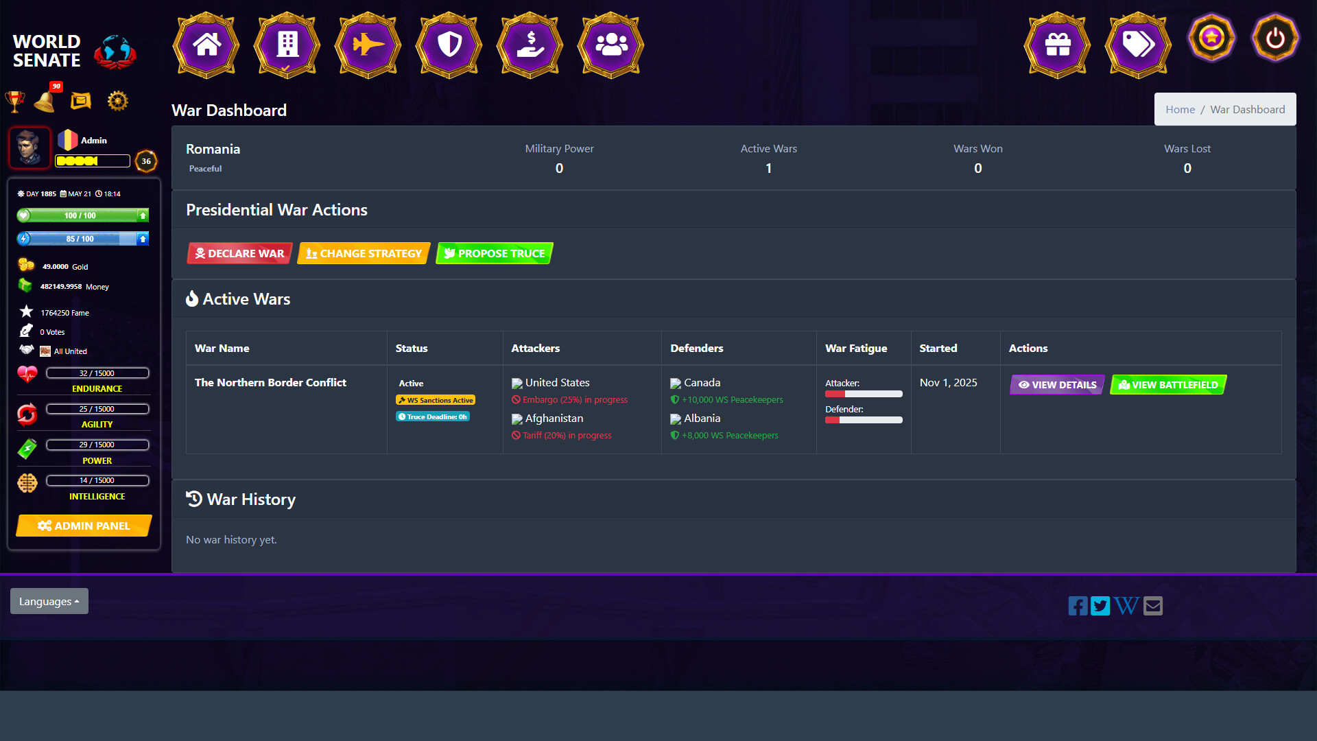World Senate screenshot 1
