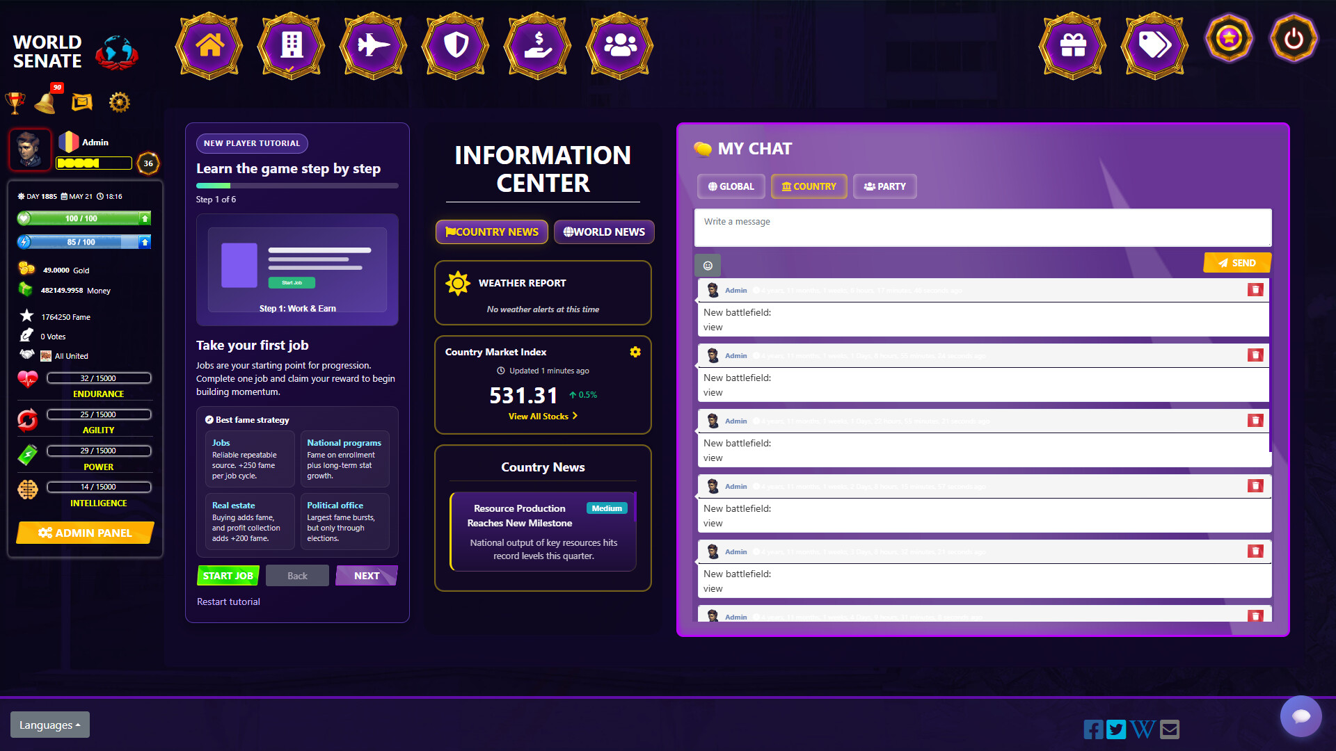 World Senate screenshot 3