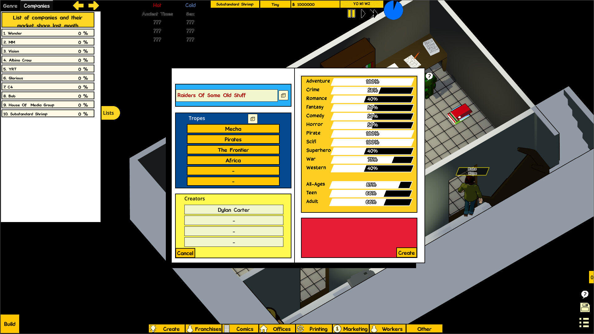 Comic Company Manager screenshot 1