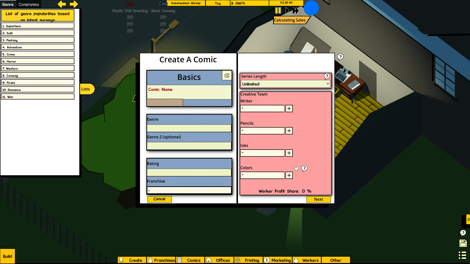 Comic Company Manager screenshot 3