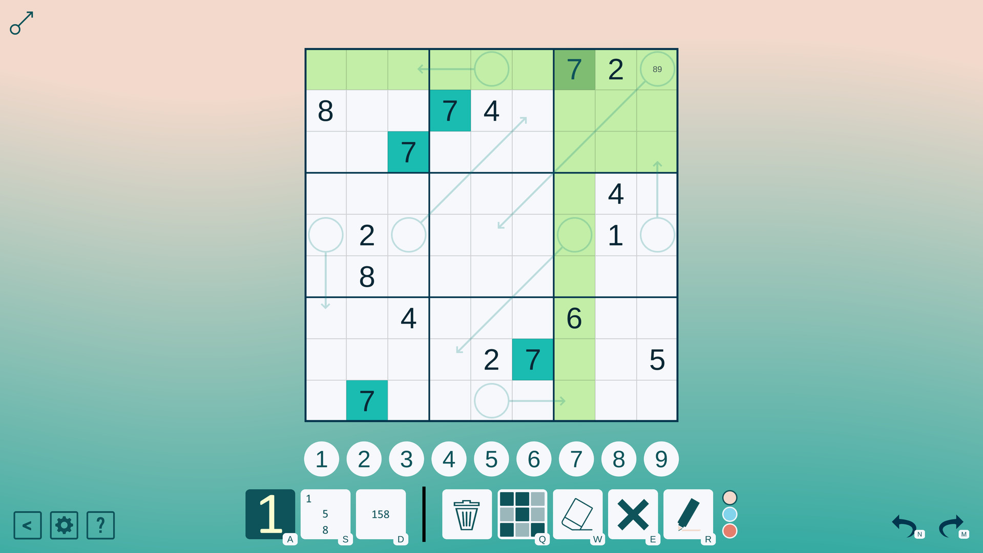 Arrow Sudoku screenshot 2