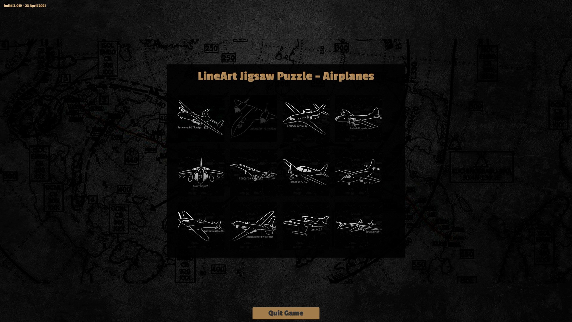 LineArt Jigsaw Puzzle - Airplanes screenshot 1