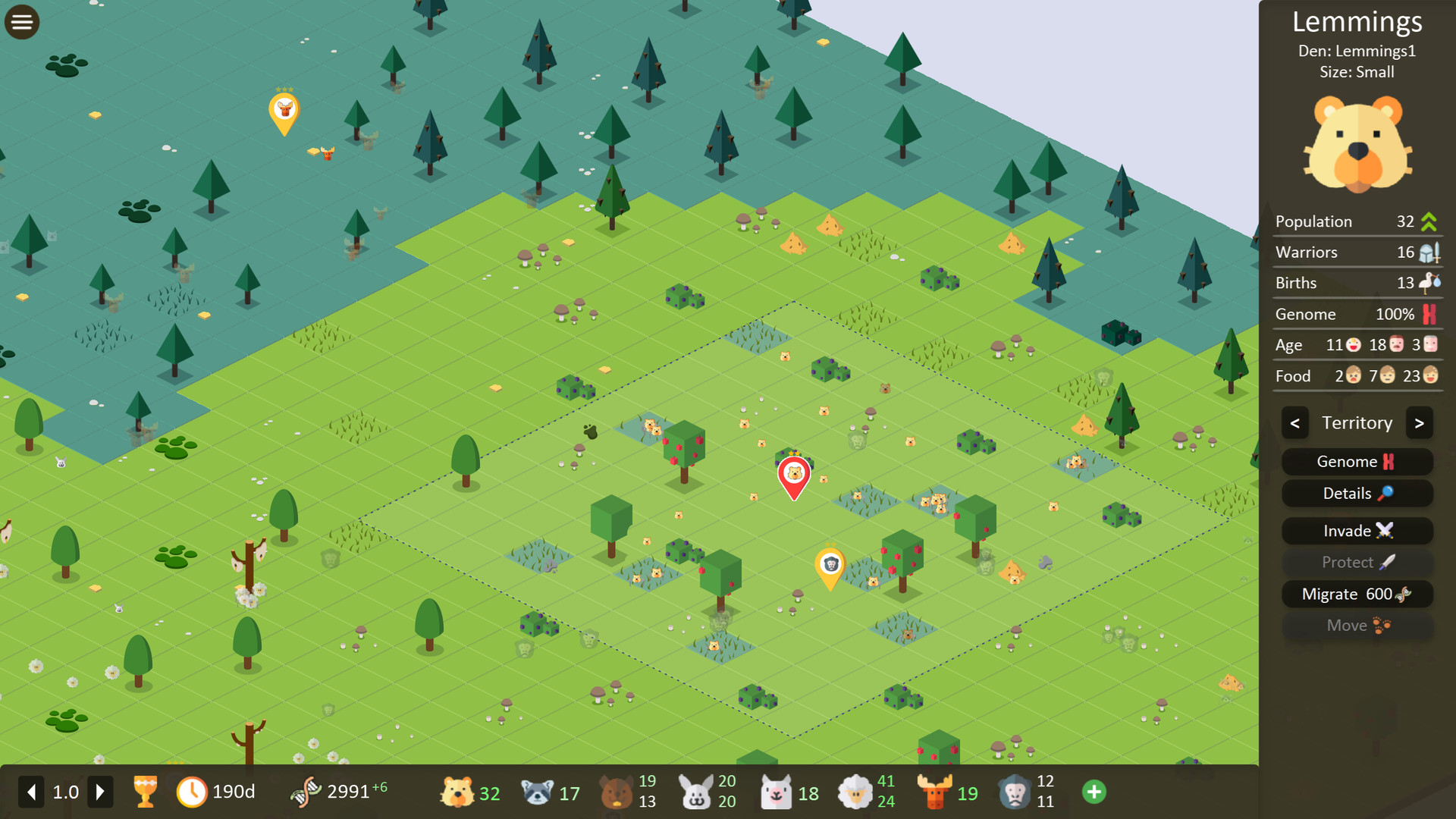 Territory: Animals Genetic Strategy screenshot 6