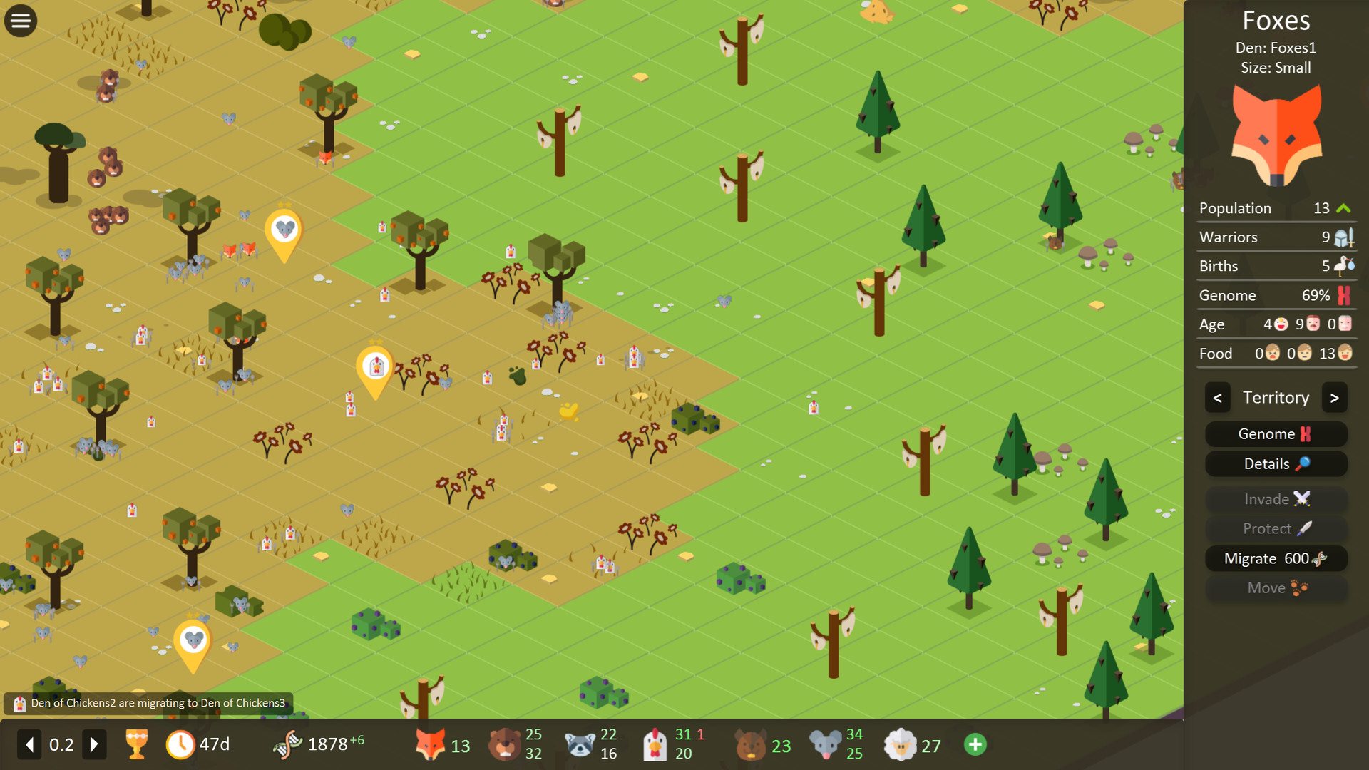 Territory: Animals Genetic Strategy screenshot 1