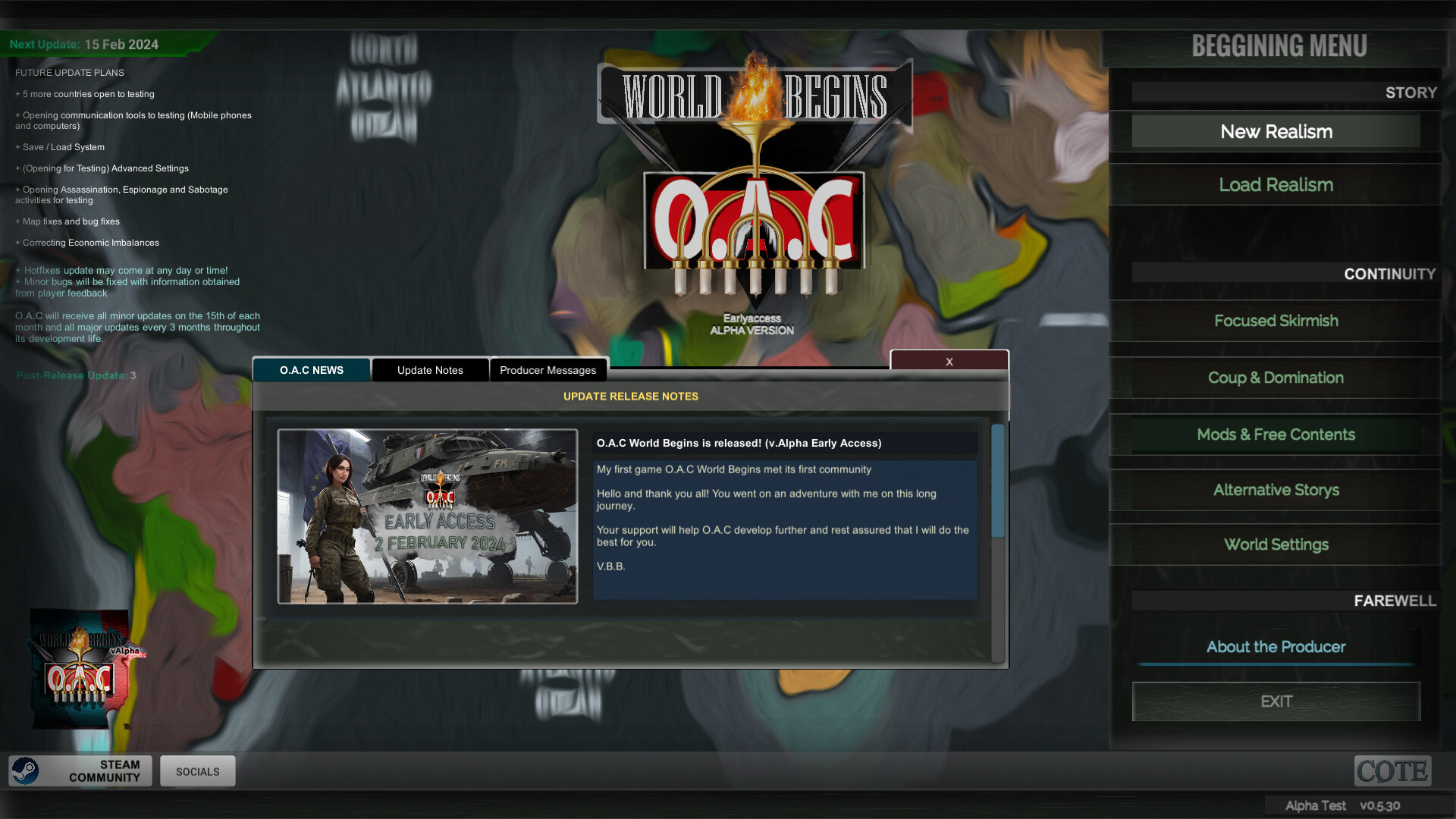 O.A.C - World Begins screenshot 1