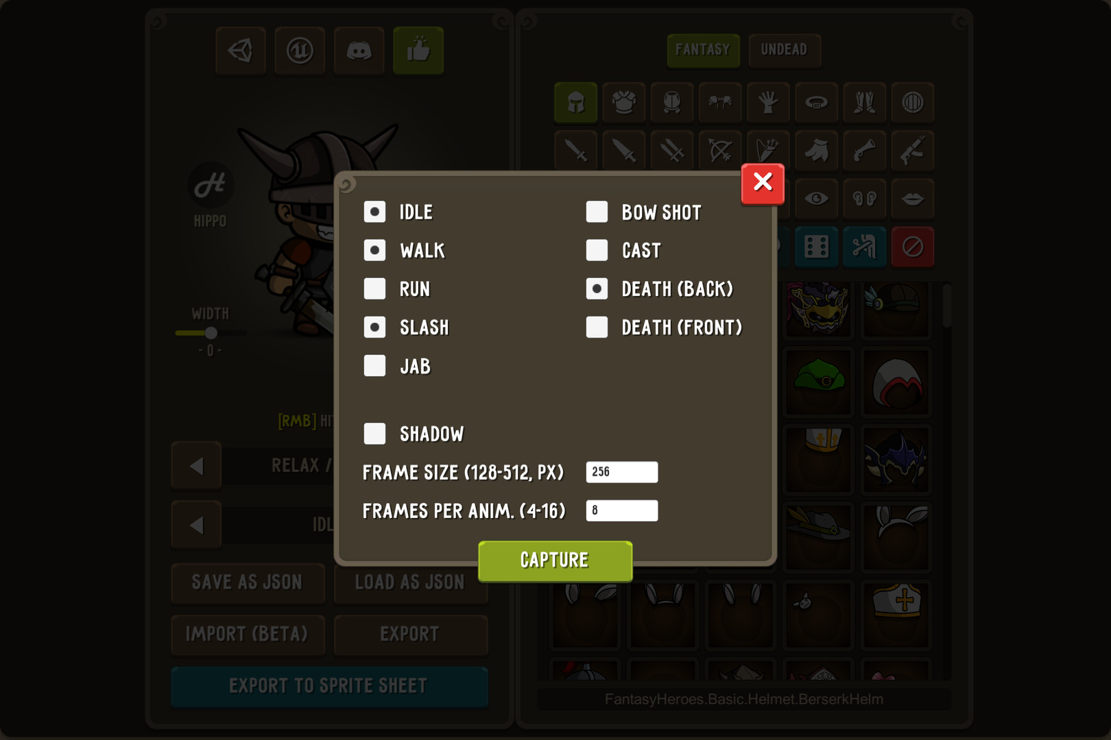 Fantasy Heroes: Character Editor & Sprite Sheet Maker screenshot 2