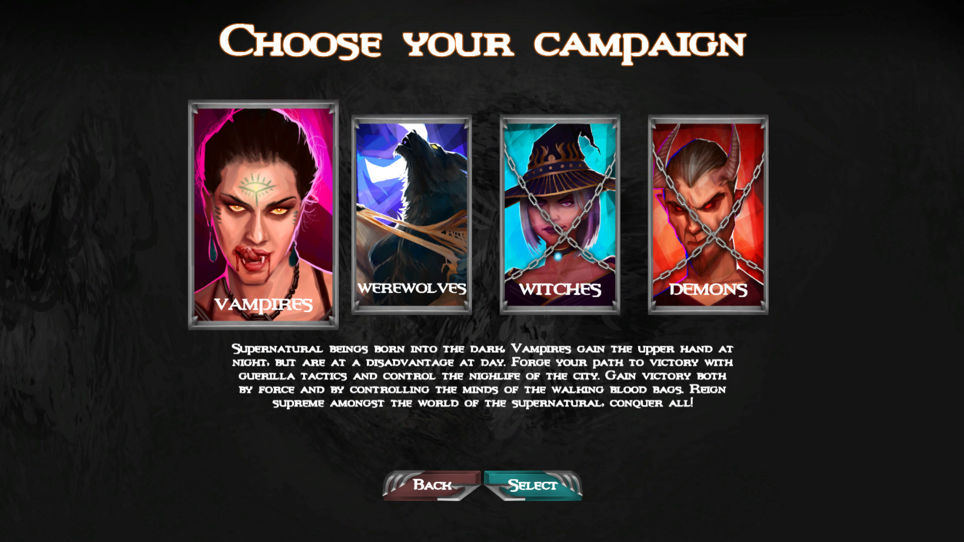 Urban Fantasy: Vampires vs Werewolves screenshot 1