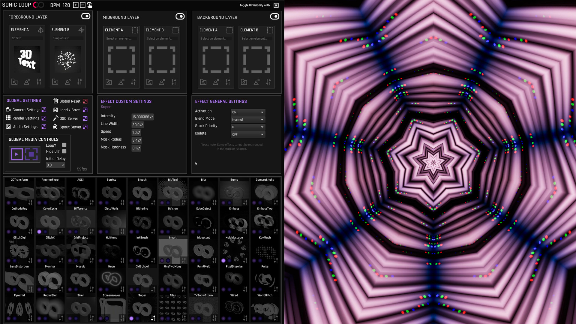 SonicLoop - Realtime VJ content creator for streaming, music videos and live performance screenshot 4