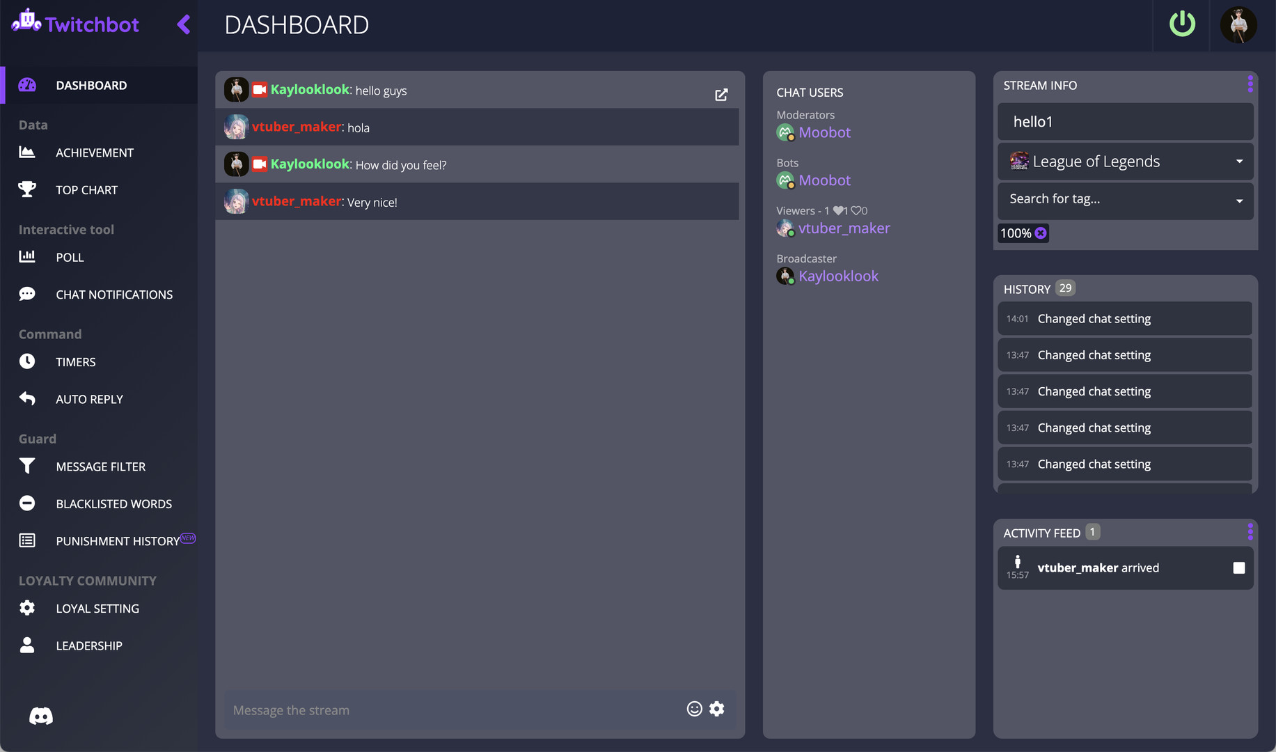 TBOT - Twitch Bot screenshot 1