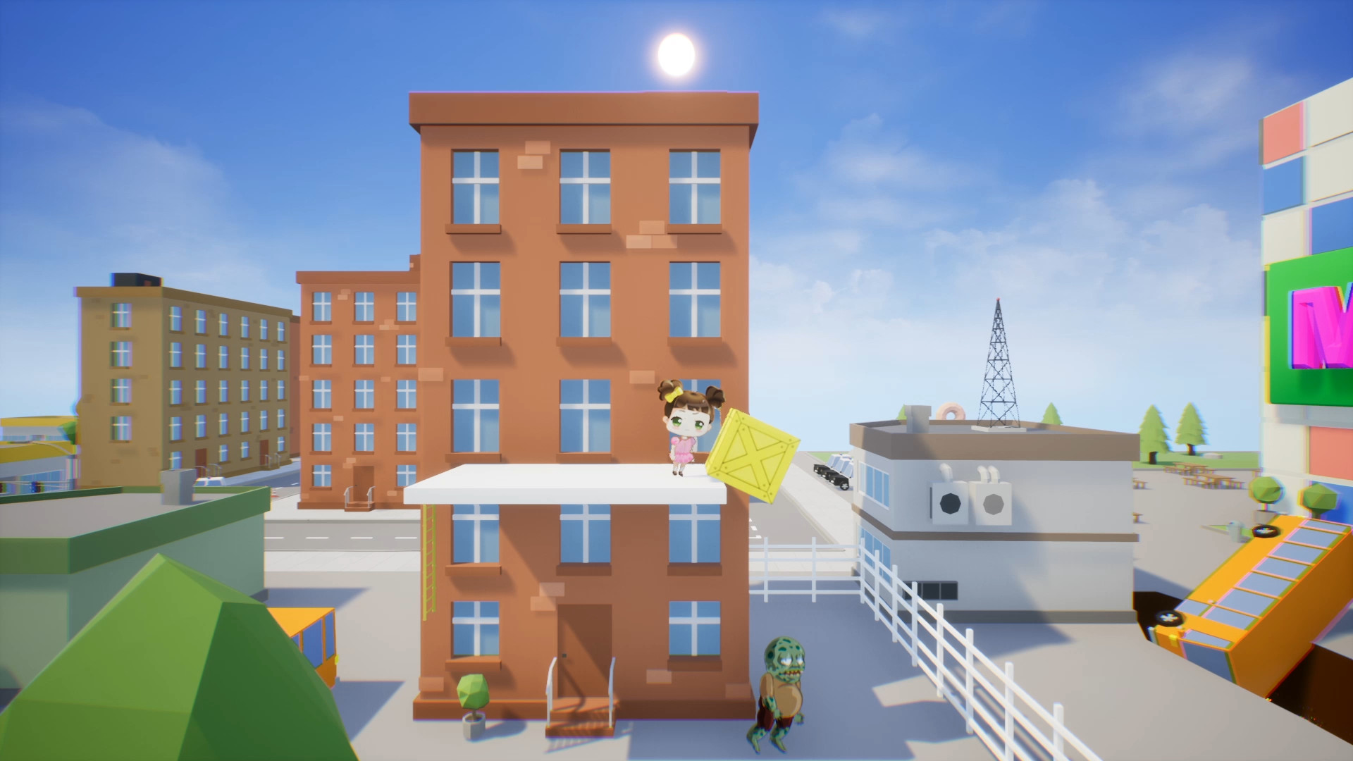 Chibi Girl VS Evil Zombie Dead screenshot 2