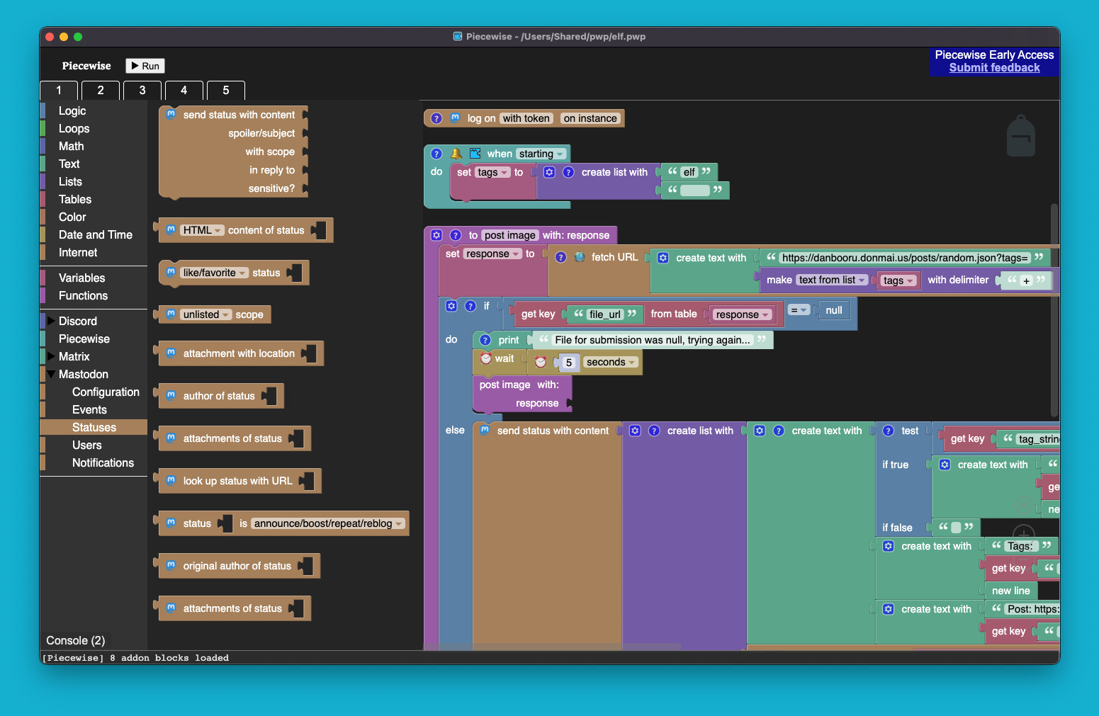 Piecewise: build chat bots with blocks screenshot 4