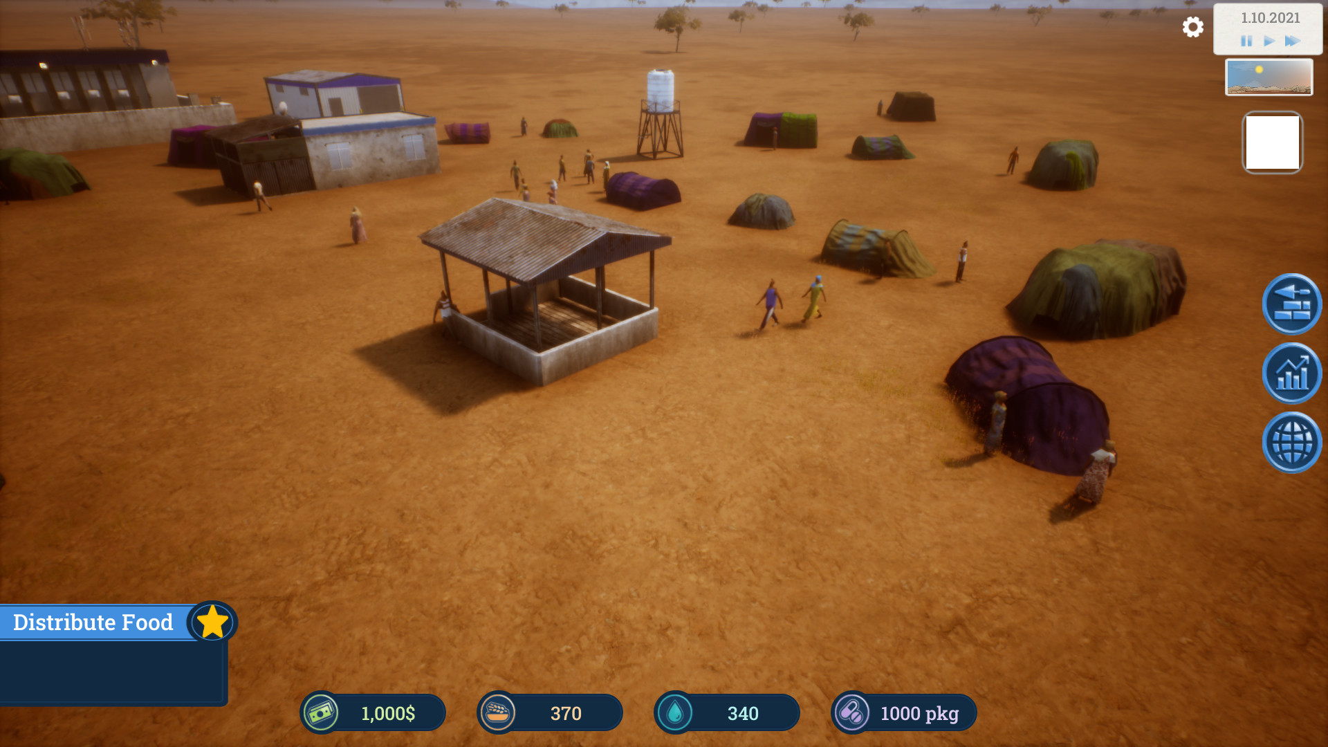 Building Hope - Refugee Camp Simulator screenshot 1
