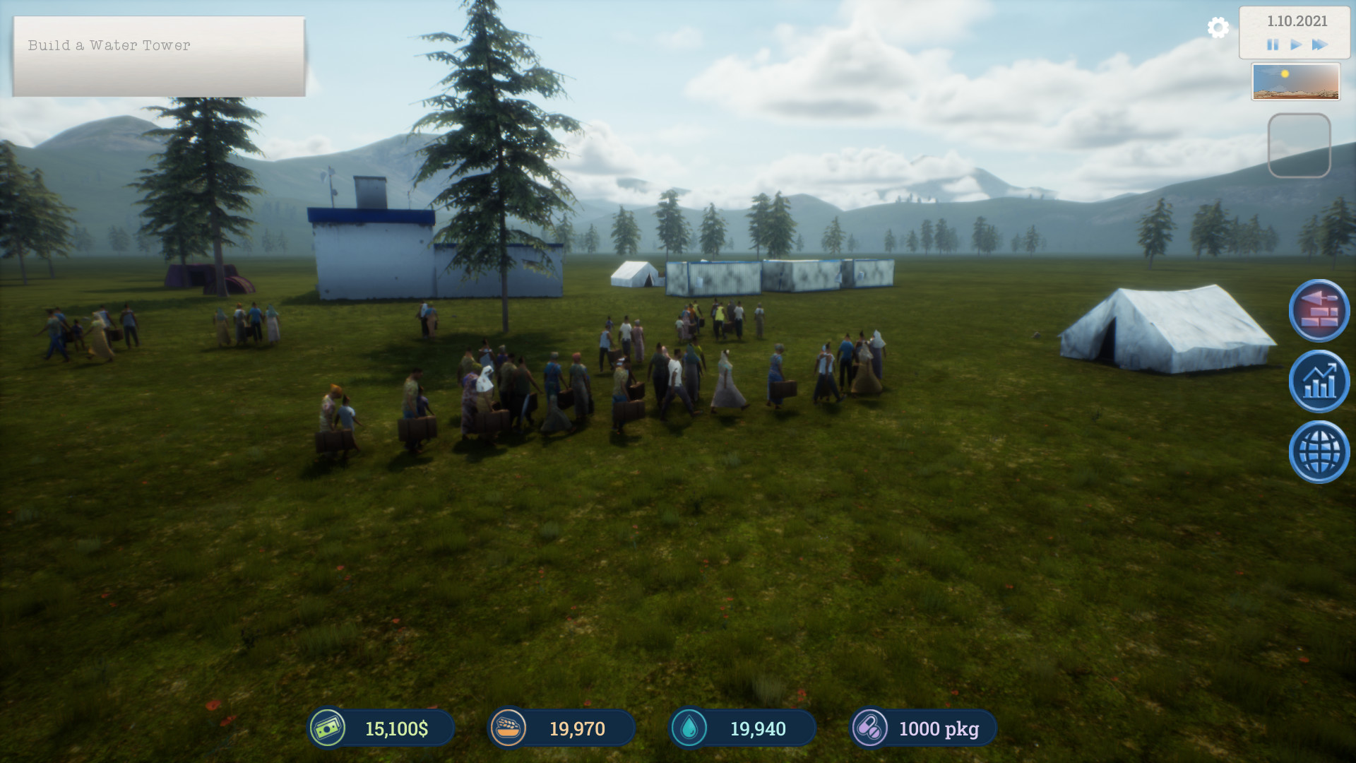 Building Hope - Refugee Camp Simulator screenshot 3