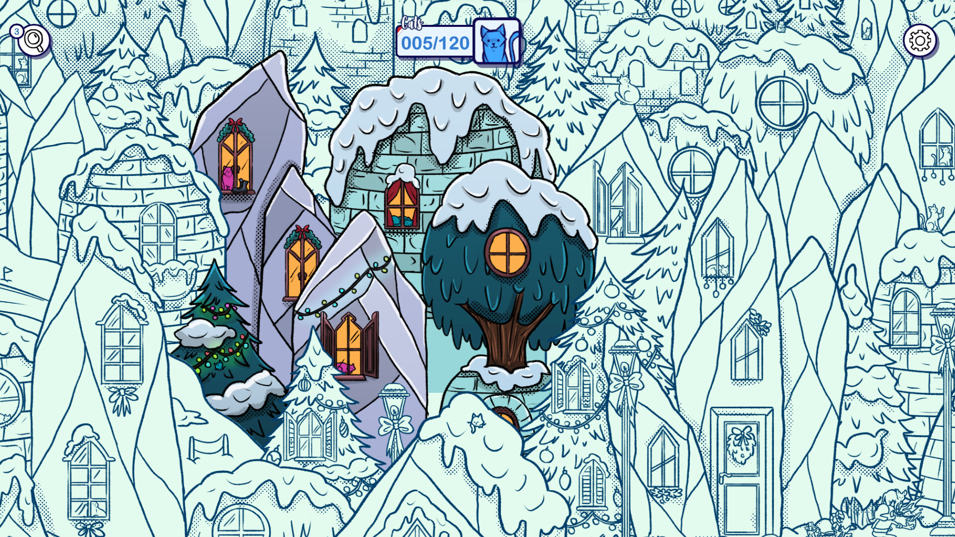 Hidden Cats in Santa's Realm screenshot 2