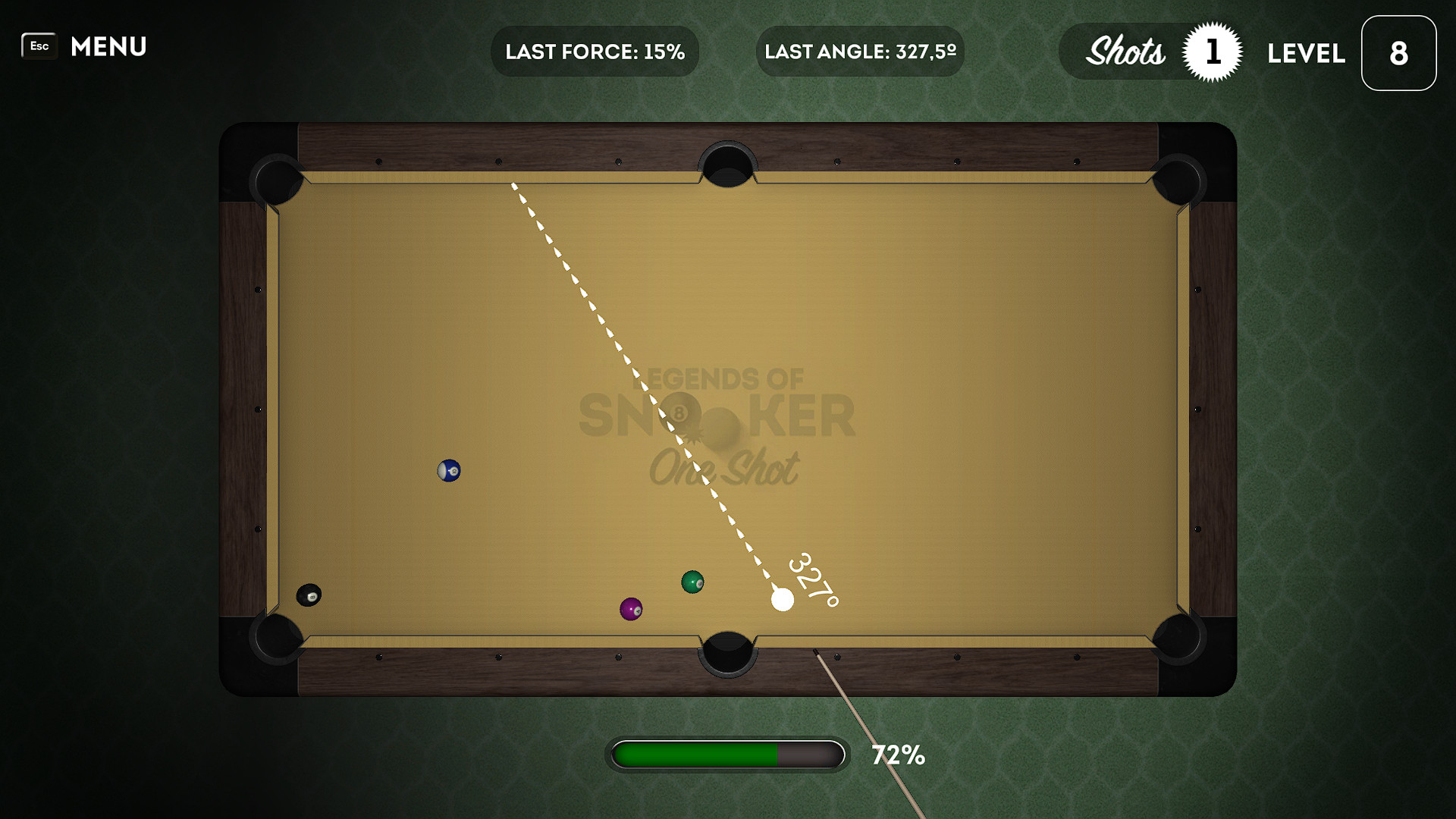 Legends of Snooker: One Shot screenshot 1