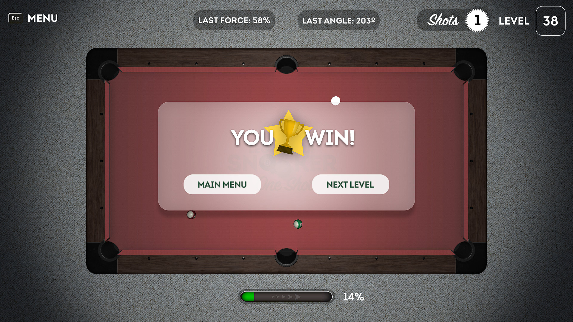 Legends of Snooker: One Shot screenshot 2