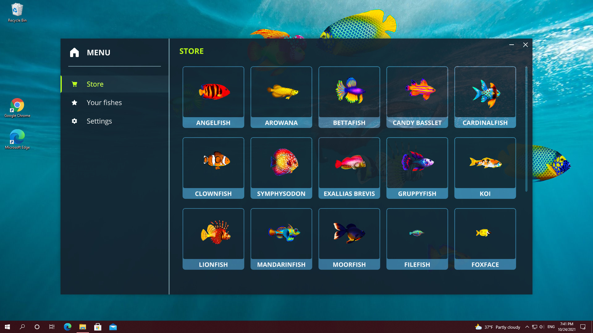 Virtual Aquarium - Overlay Desktop Game screenshot 3