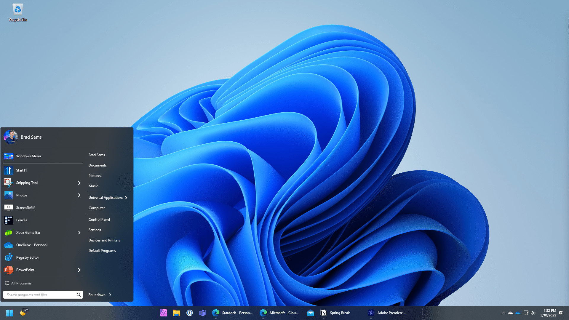 Start11 screenshot 2