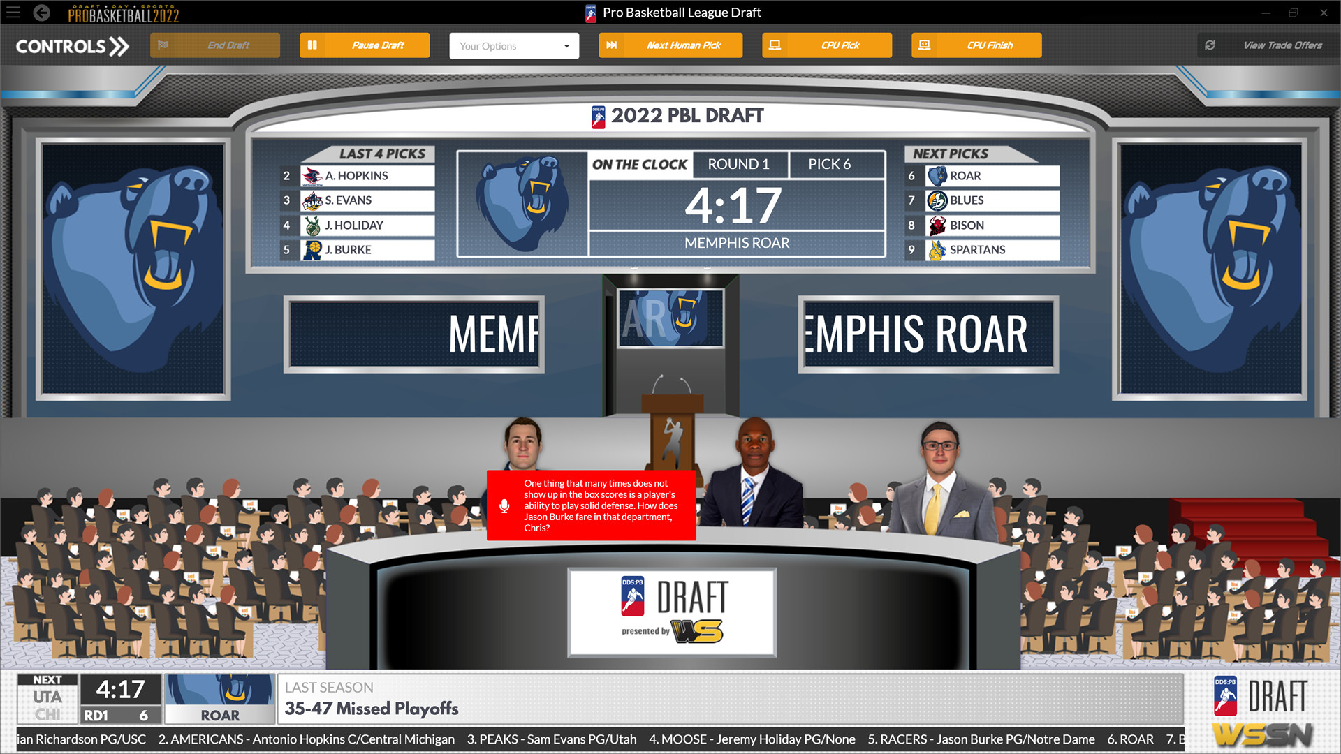 Draft Day Sports: Pro Basketball 2022 screenshot 1