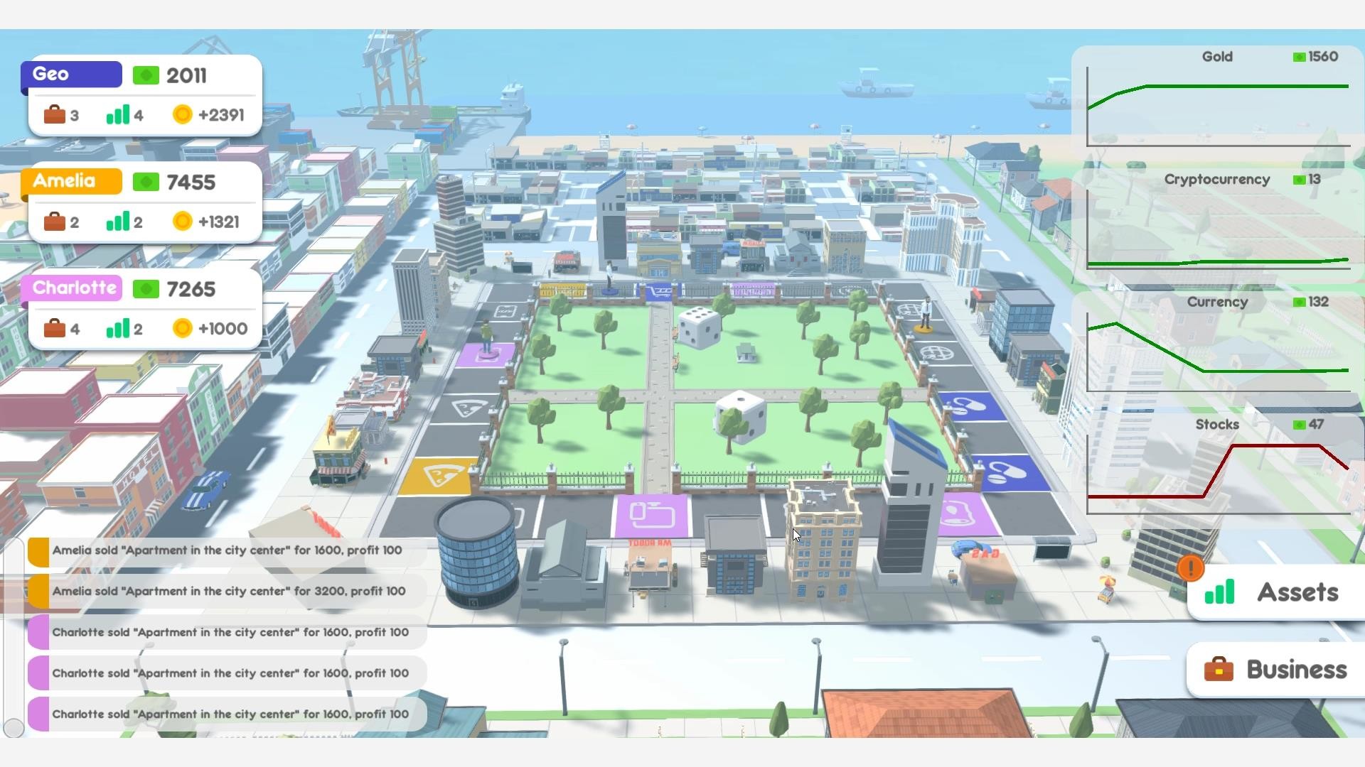 Blue Chips: economic multiplayer board game screenshot 1