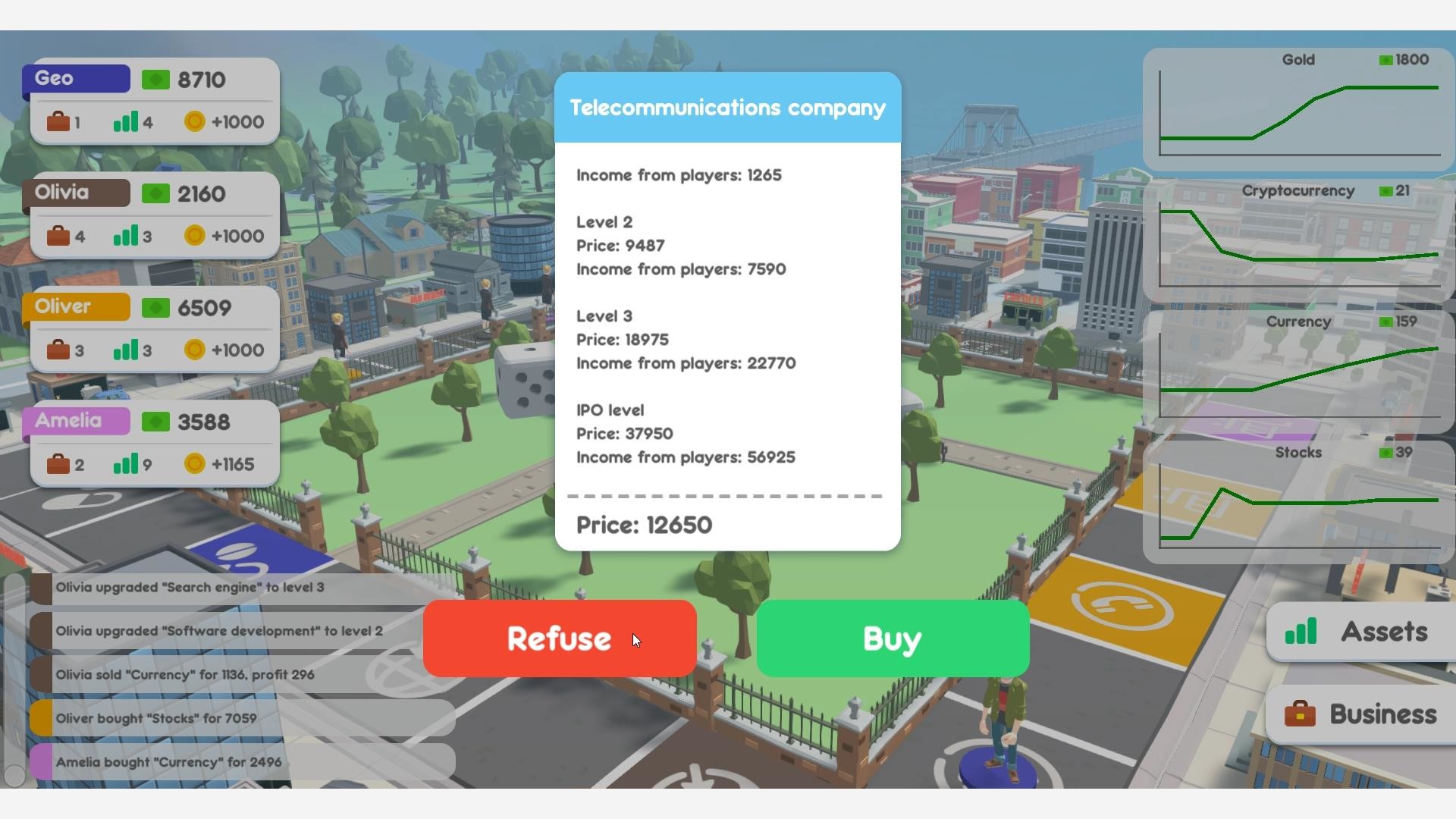 Blue Chips: economic multiplayer board game screenshot 3