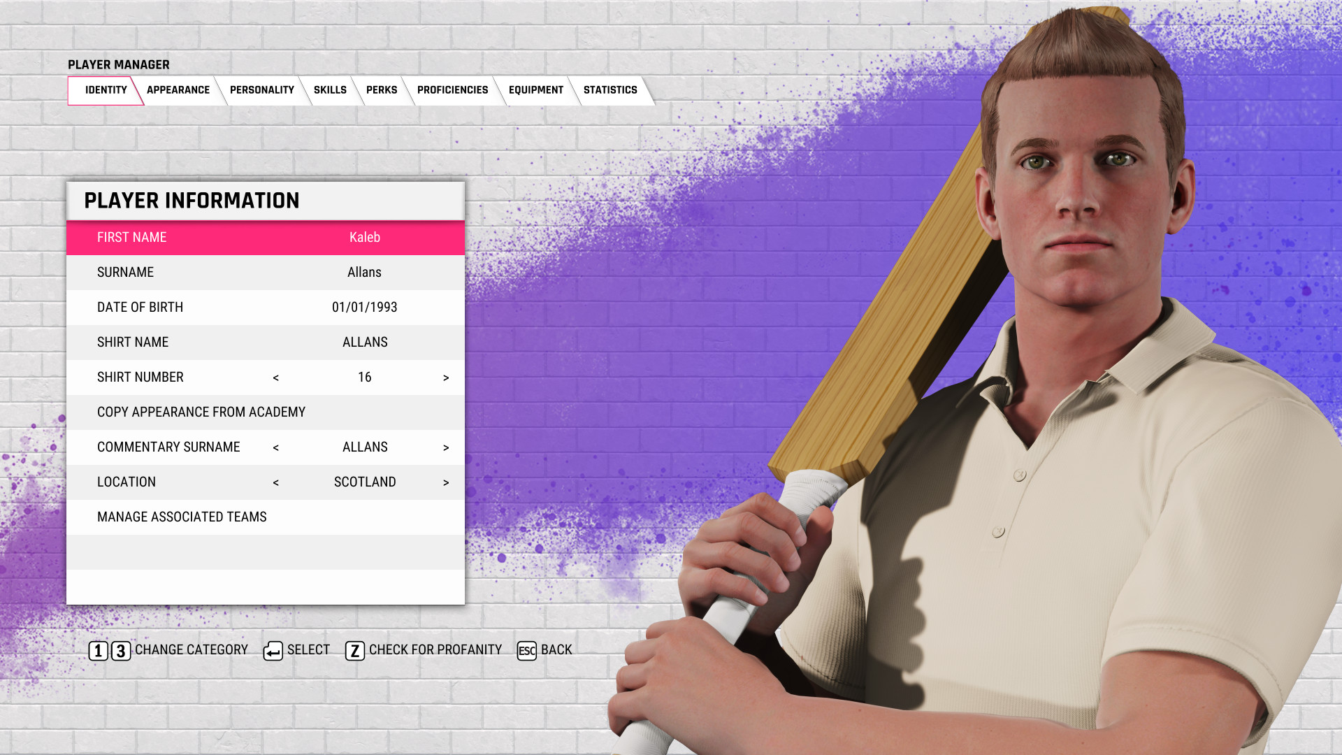 Cricket 22 - Academy Creation Tools screenshot 1