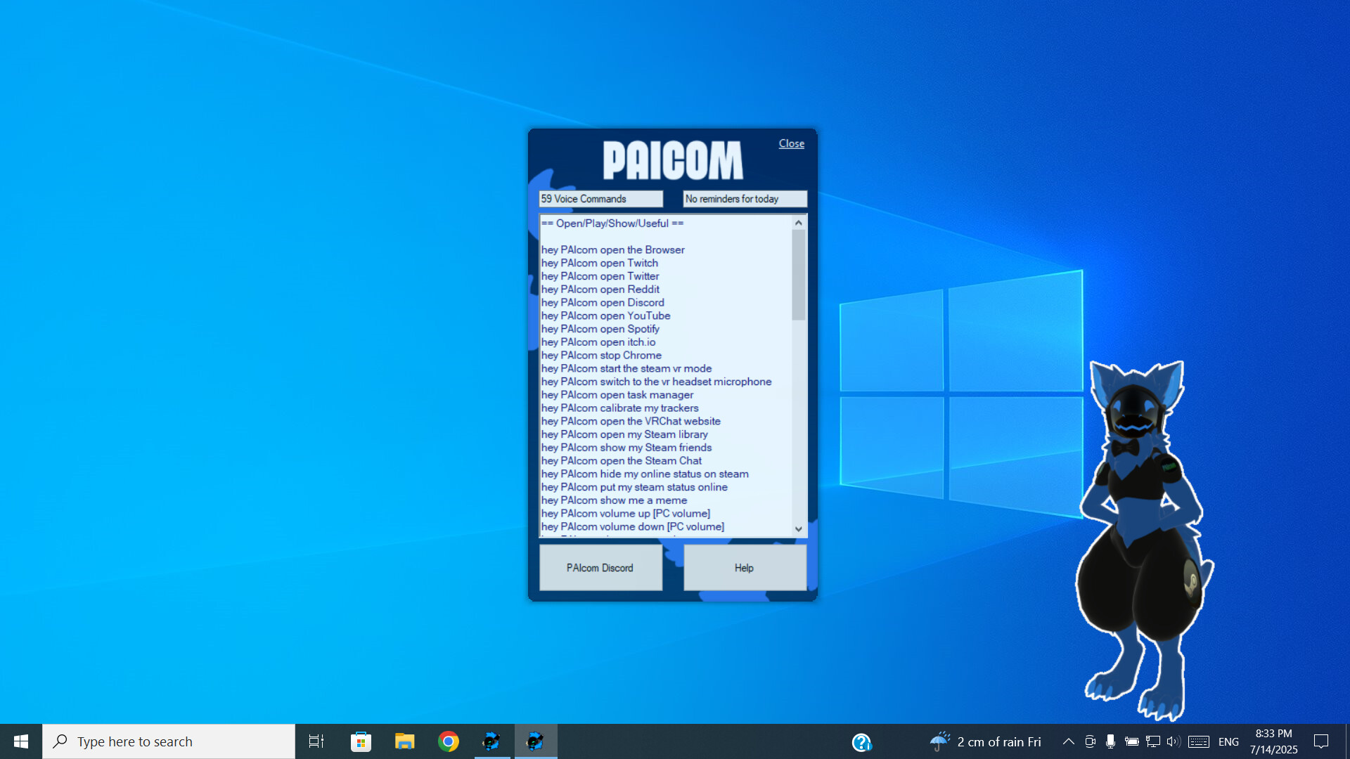 PAIcom (furry computer assistant) screenshot 2
