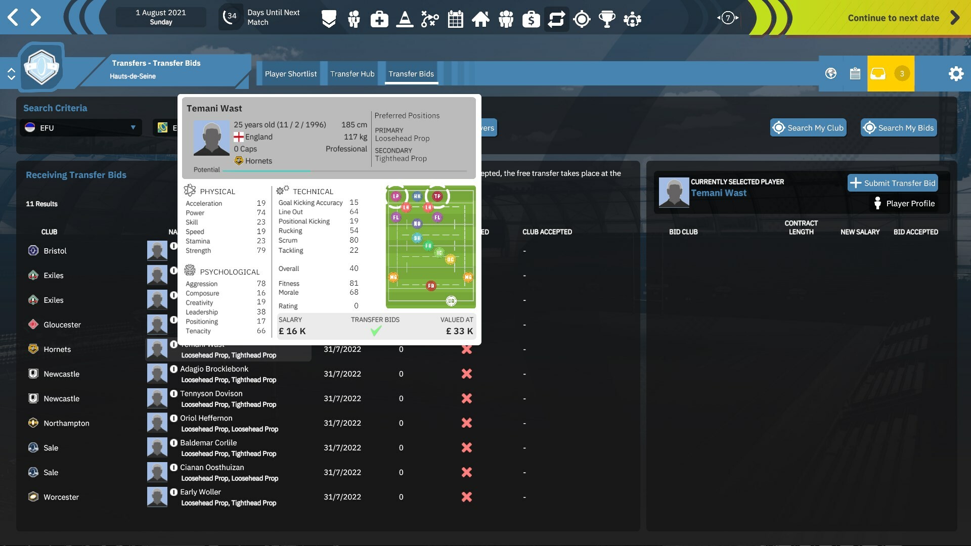 Rugby Union Team Manager 4 screenshot 16