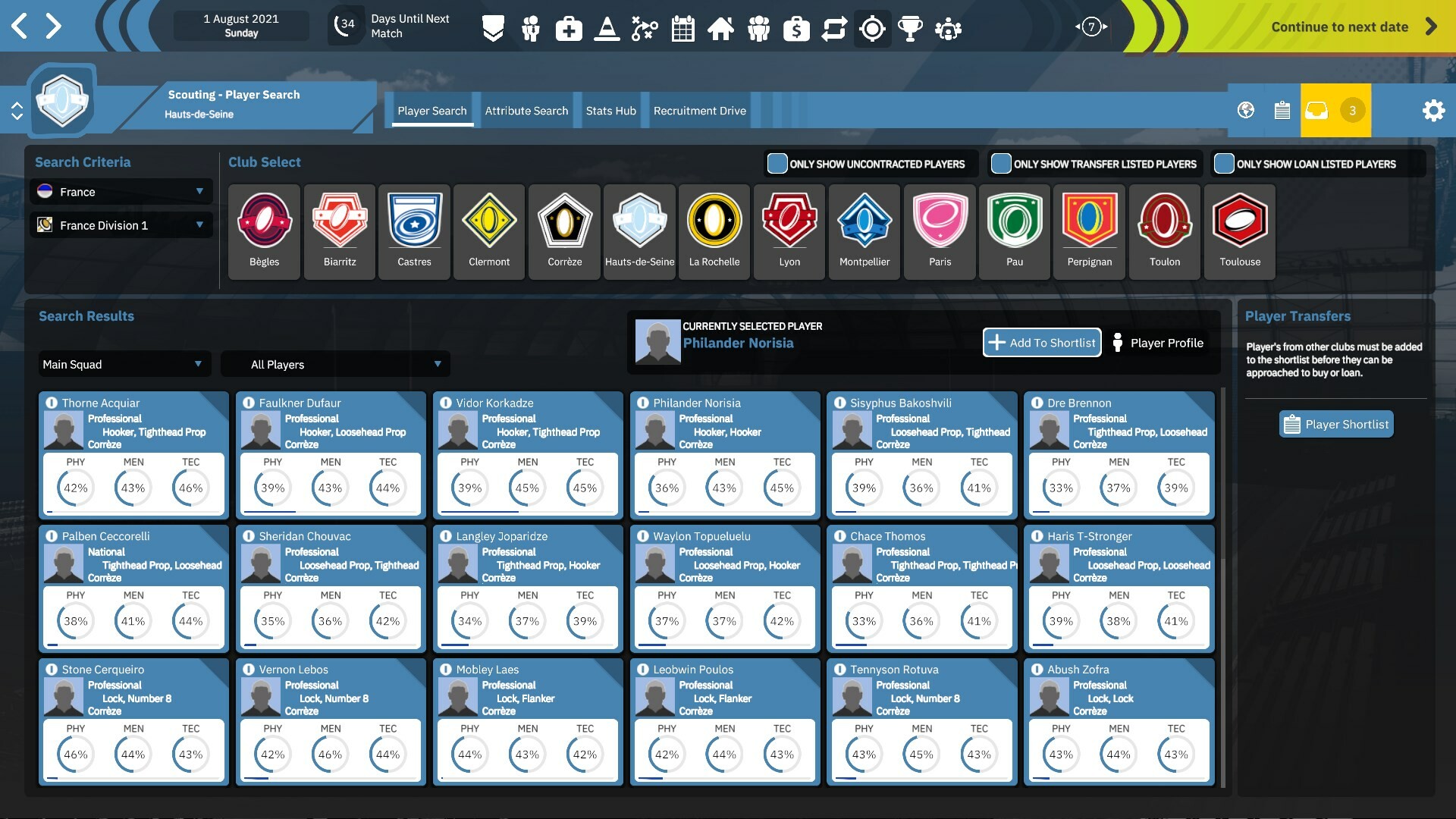 Rugby Union Team Manager 4 screenshot 24