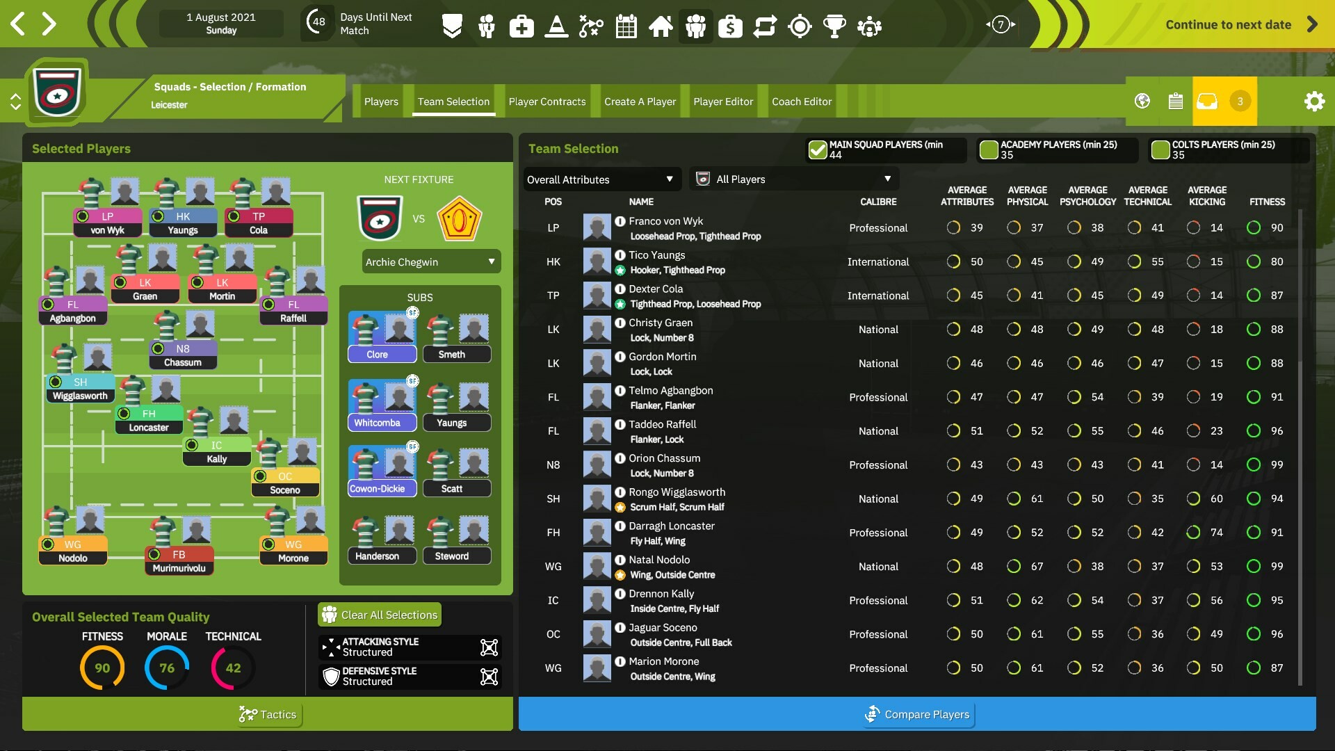 Rugby Union Team Manager 4 screenshot 22