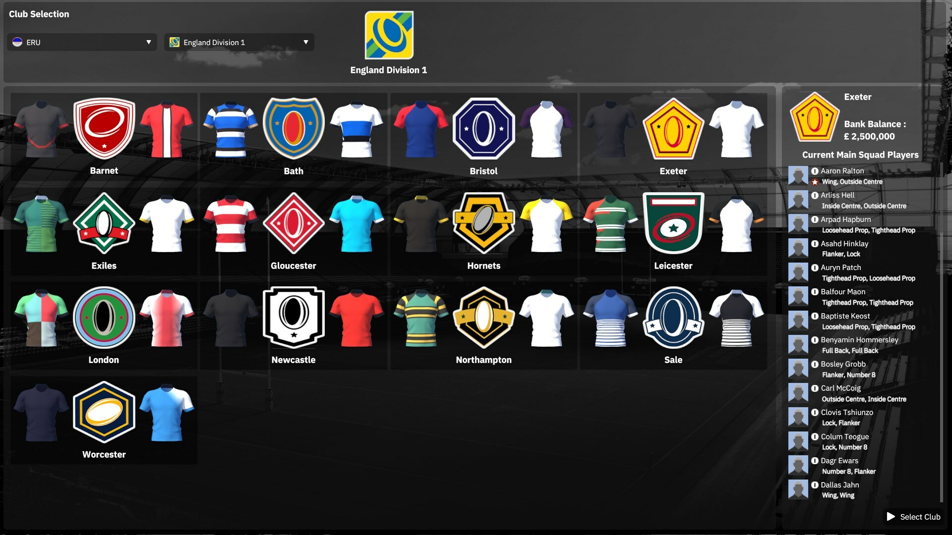 Rugby Union Team Manager 4 screenshot 4