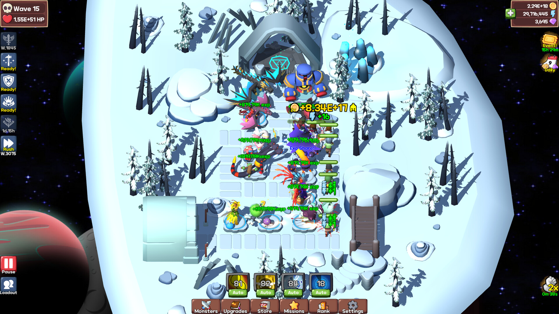 Idle Monster TD: Evolved screenshot 2
