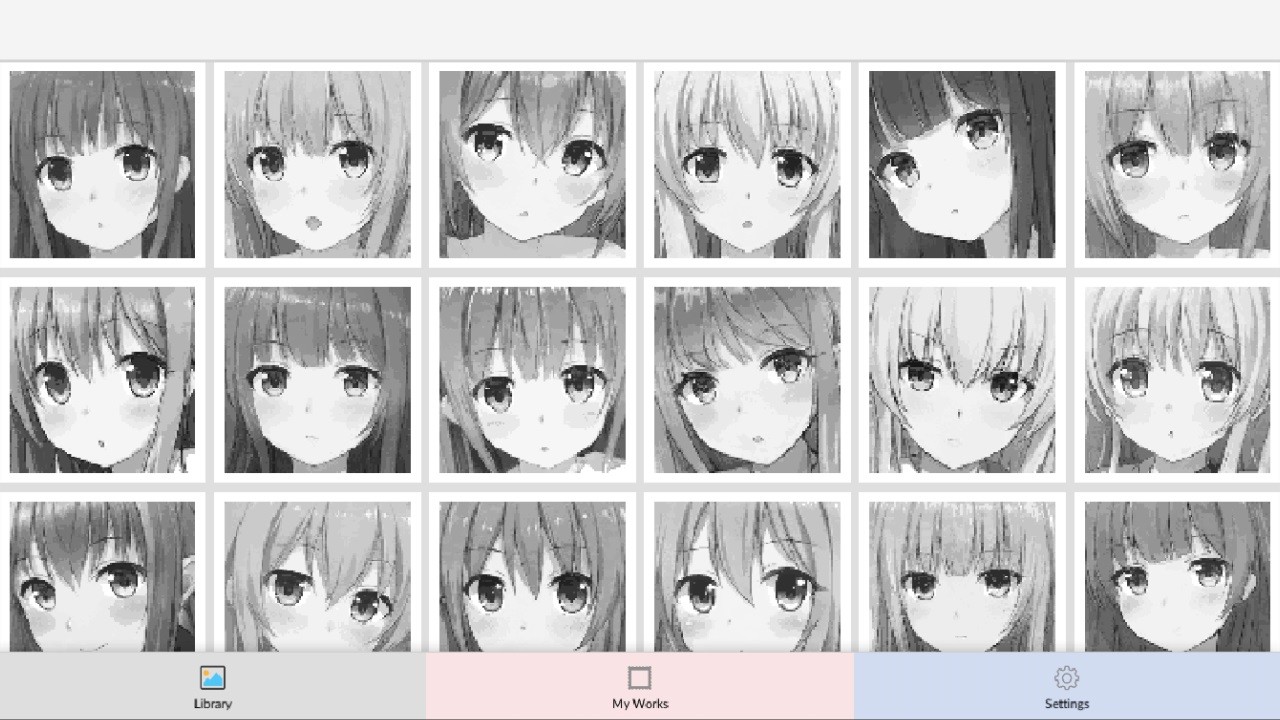 Anime Manga Style Girl - Color By Number Pixel Art Coloring screenshot 3