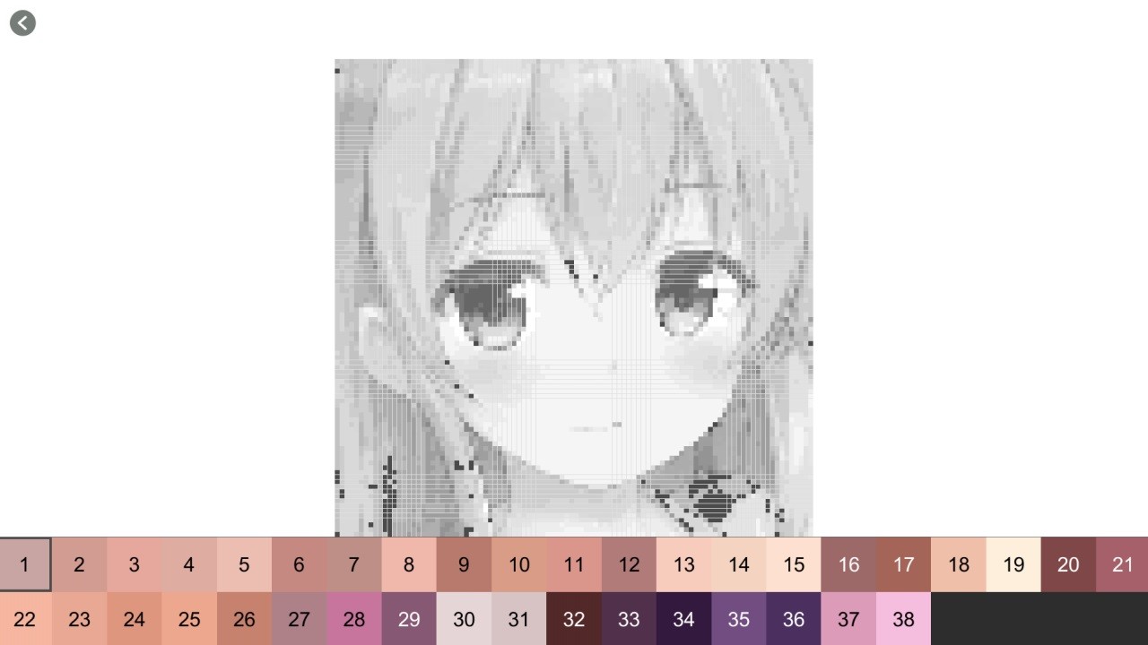 Anime Manga Style Girl - Color By Number Pixel Art Coloring screenshot 8