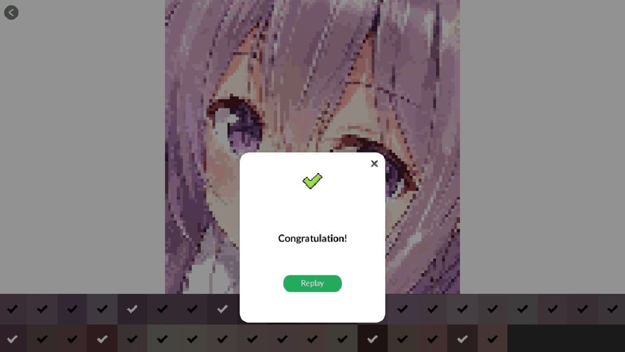 Anime Manga Style Girl - Color By Number Pixel Art Coloring screenshot 12