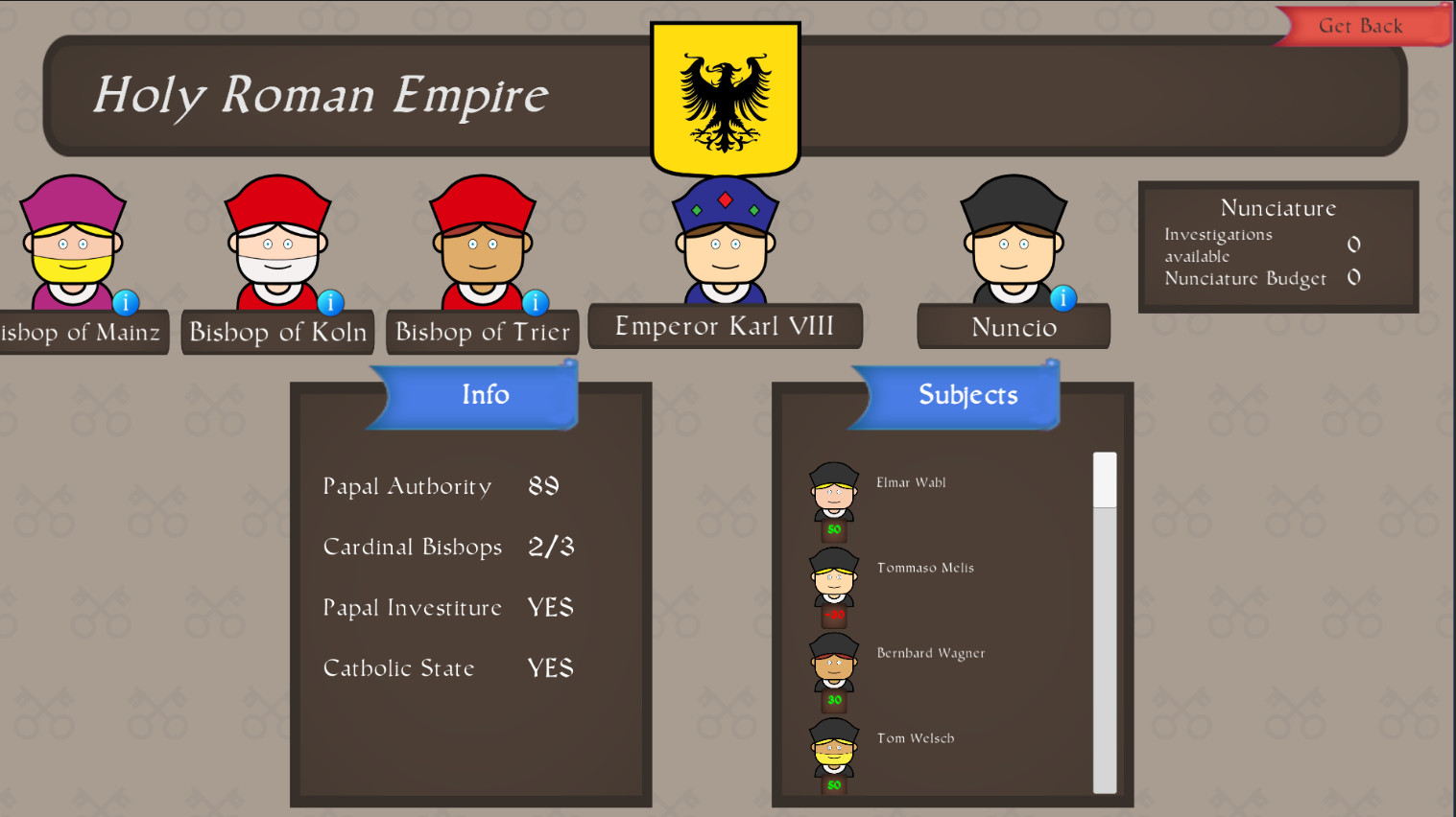 Just Power: The Papal States screenshot 17