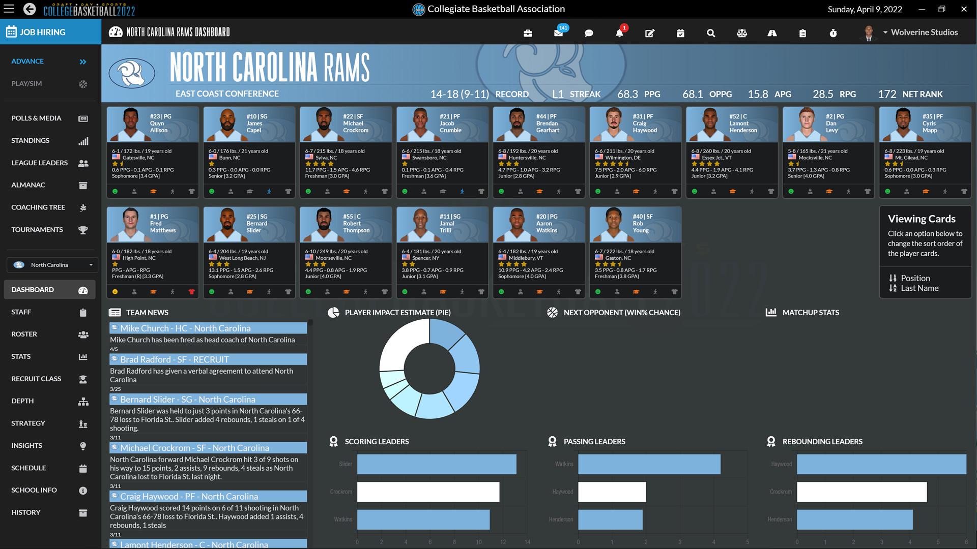 Draft Day Sports: College Basketball 2022 screenshot 11