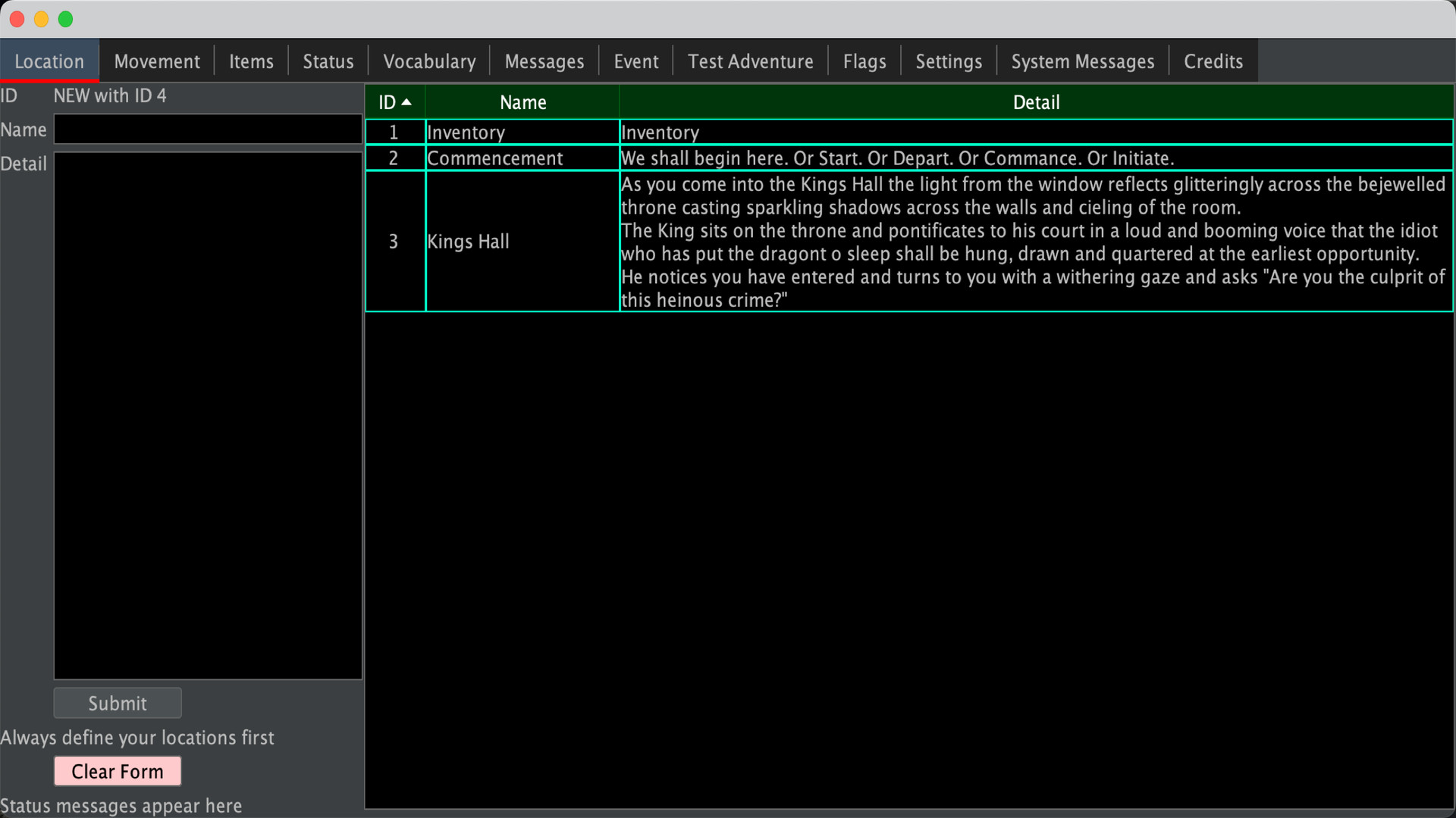 Interactive Fiction and Adventure Creator (IFAC) screenshot 2