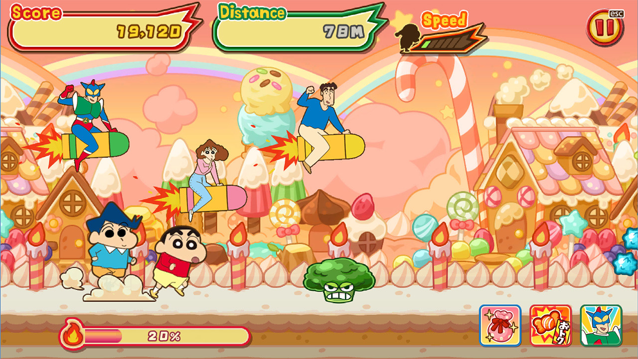 CRAYON SHINCHAN The Storm Called! FLAMING KASUKABE RUNNER!! screenshot 5