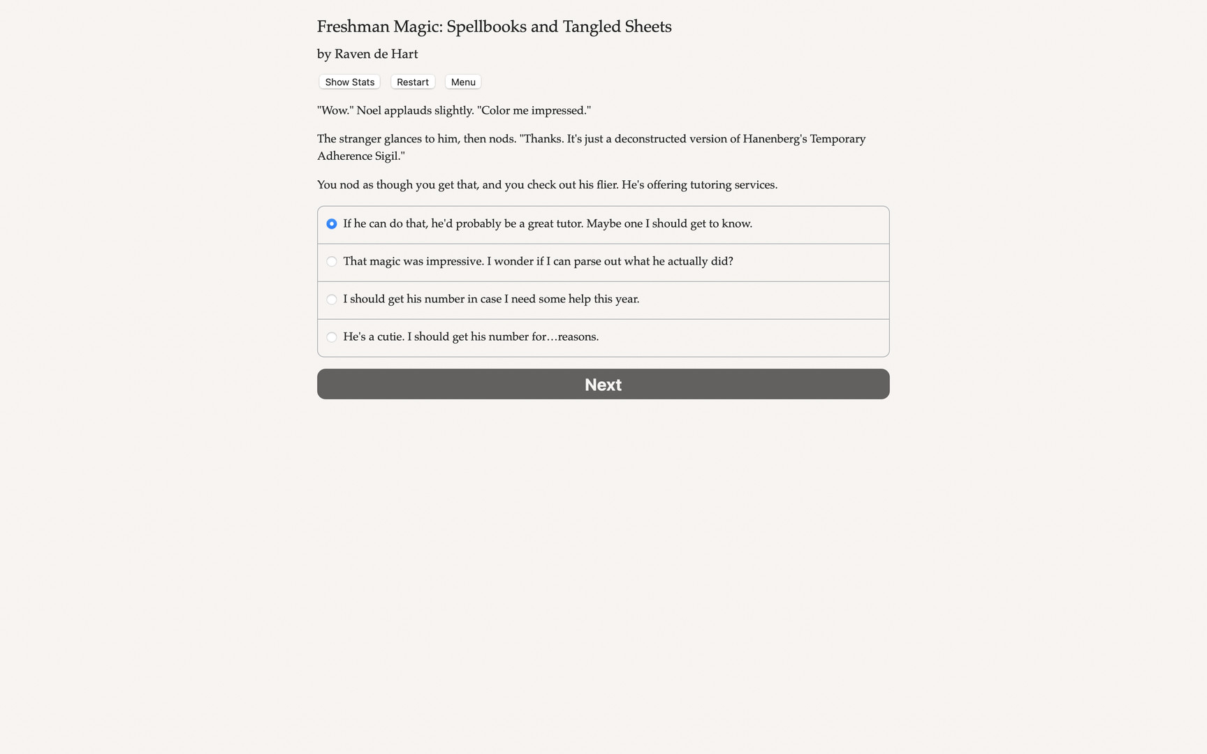 Freshman Magic: Spellbooks and Tangled Sheets screenshot 3