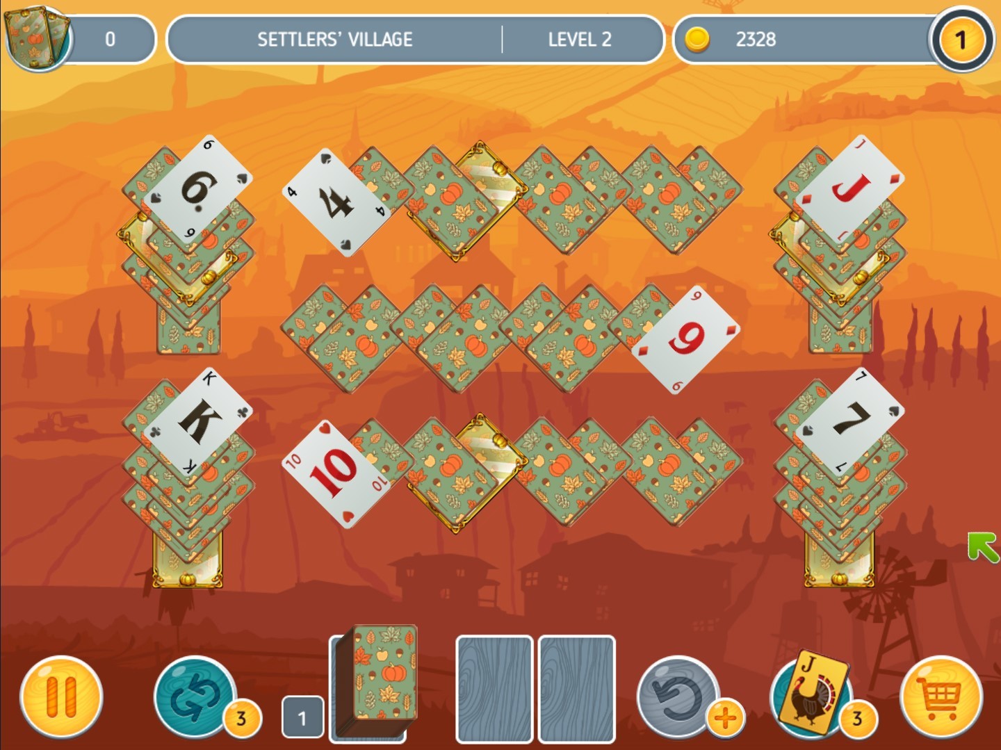 Solitaire Match 2 Cards. Thanksgiving Day screenshot 2