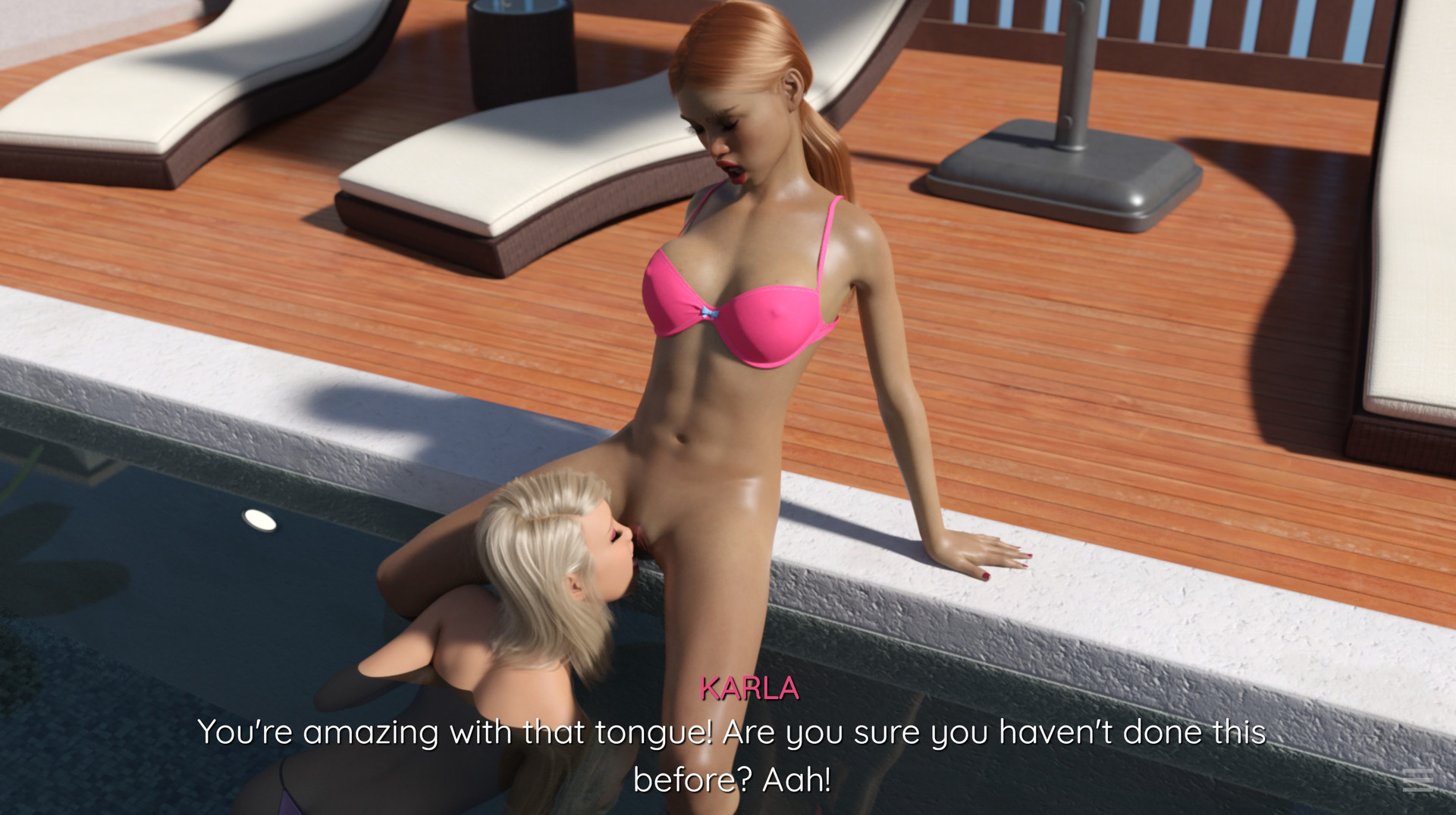Futanari Sex - Pool Party screenshot 4