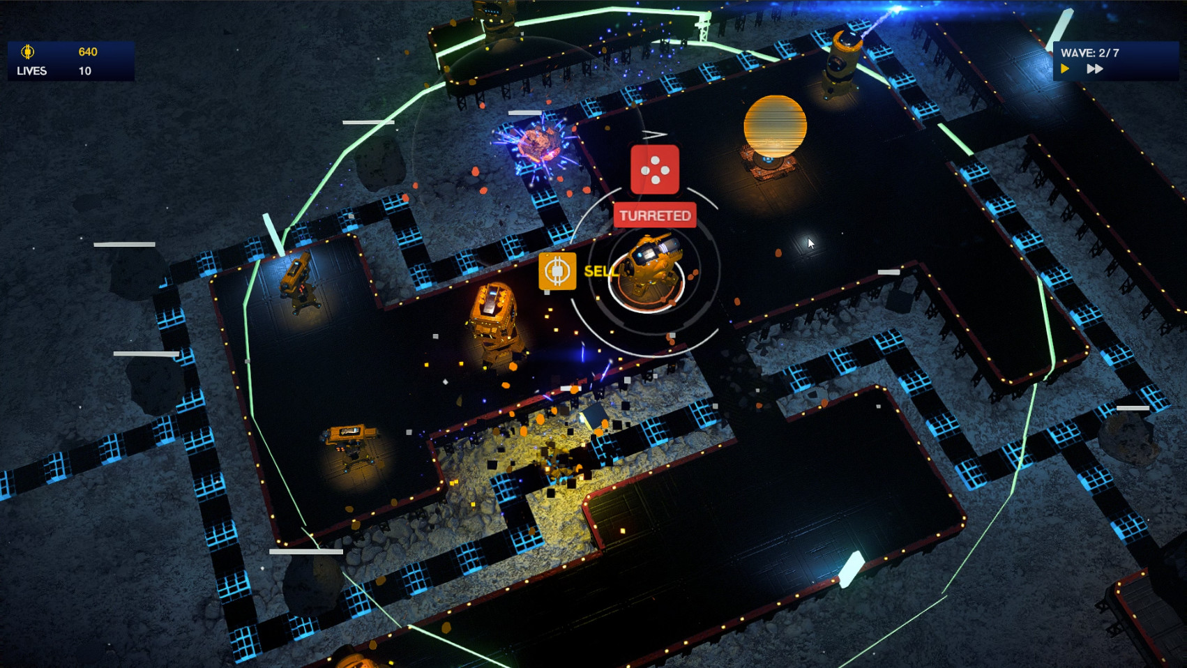 Space gold rush TD screenshot 1