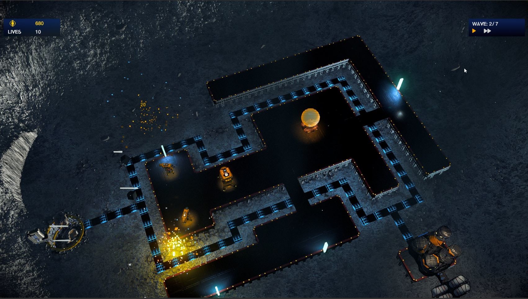 Space gold rush TD screenshot 2