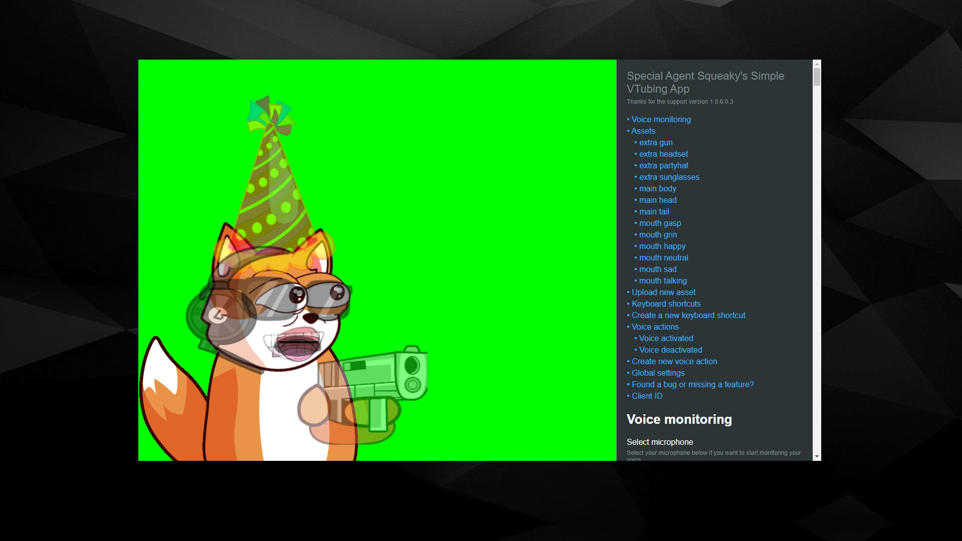 Special Agent Squeaky's Simple VTubing App screenshot 5