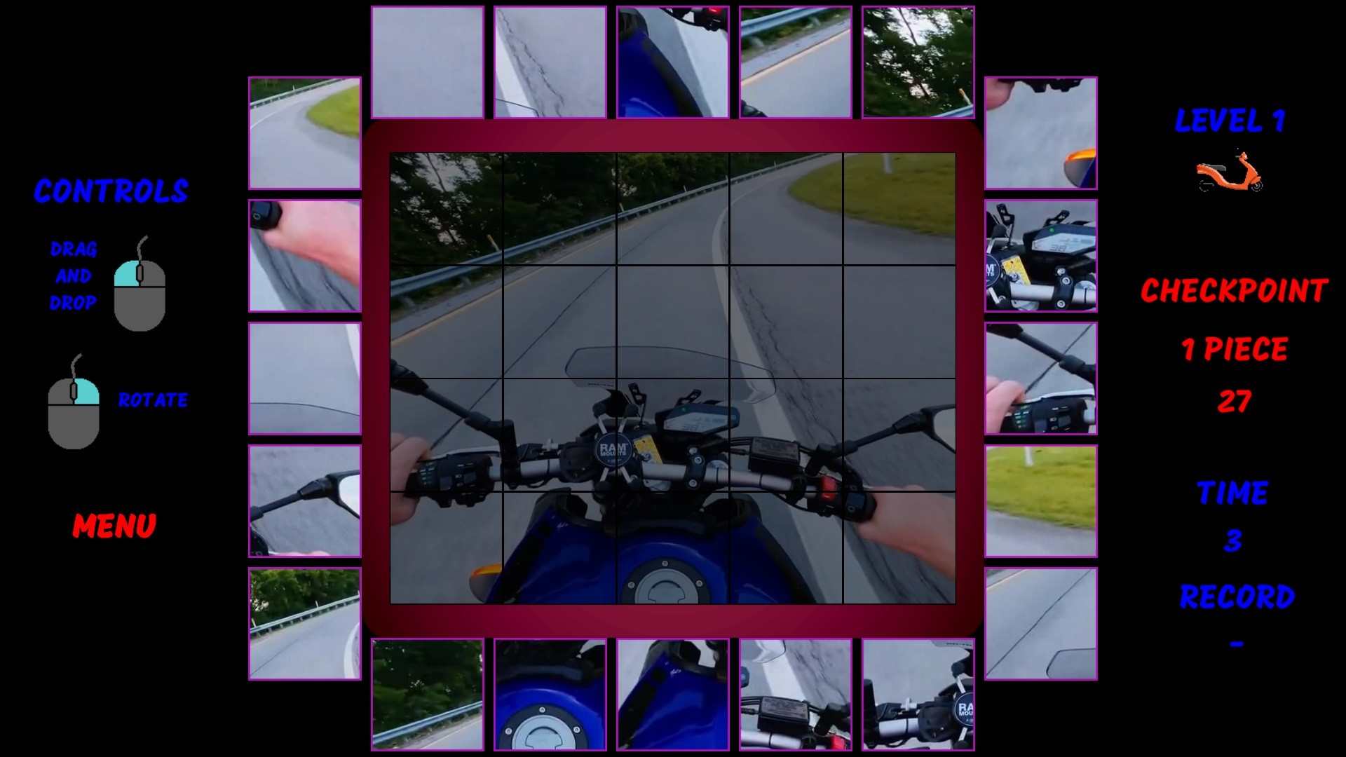 Motorbike Video Puzzle screenshot 1