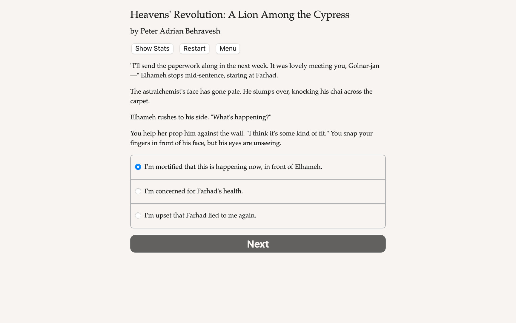 Heavens' Revolution: A Lion Among the Cypress screenshot 2